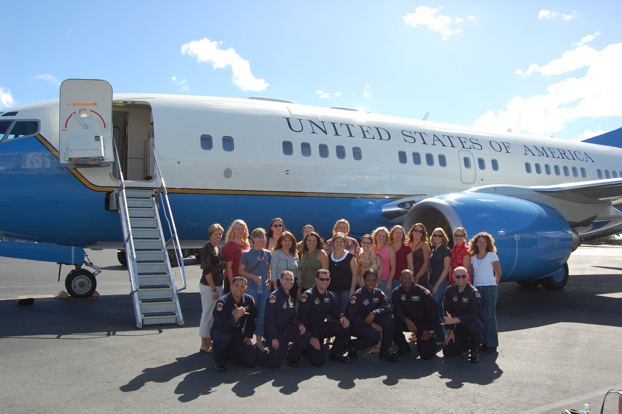 Airmen and spouses from the 65th Airlift Squadron held a spouse familiarization flight and briefing, Nov. 14. The flight is designed to show spouses the types of missions they support. Photo by Capt. Justin Walworth