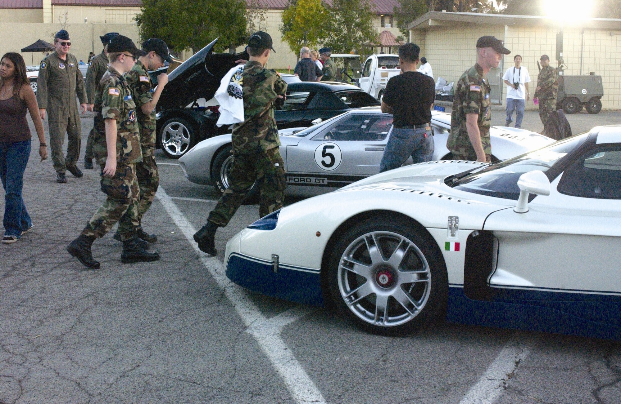Auto affectionatos check out a row of Maserati’s in the custom car show. The 452nd Services Squadron hosted the first  Autumn Nights Car Show and Chili Cook-Off Nov. 3. Hundreds of people showed up to LeMay Park to take part in the celebration. For the Chili Cook-Off, the 452nd Fire Department took first place with their smokin’ chili recipe. The 452nd Communications Squadron came in second place and Tahlia Wesley, representing the Army Family Readiness group, took home third. The guests wandered around looking at the various cars on display as well as enjoyed the live entertainment. Food and beverages were also served at the event. The services squadron plans on making this the first of many more Autumn Nights to come. (U.S. Air Force photos by Staff Sgt.Amy Abbott)