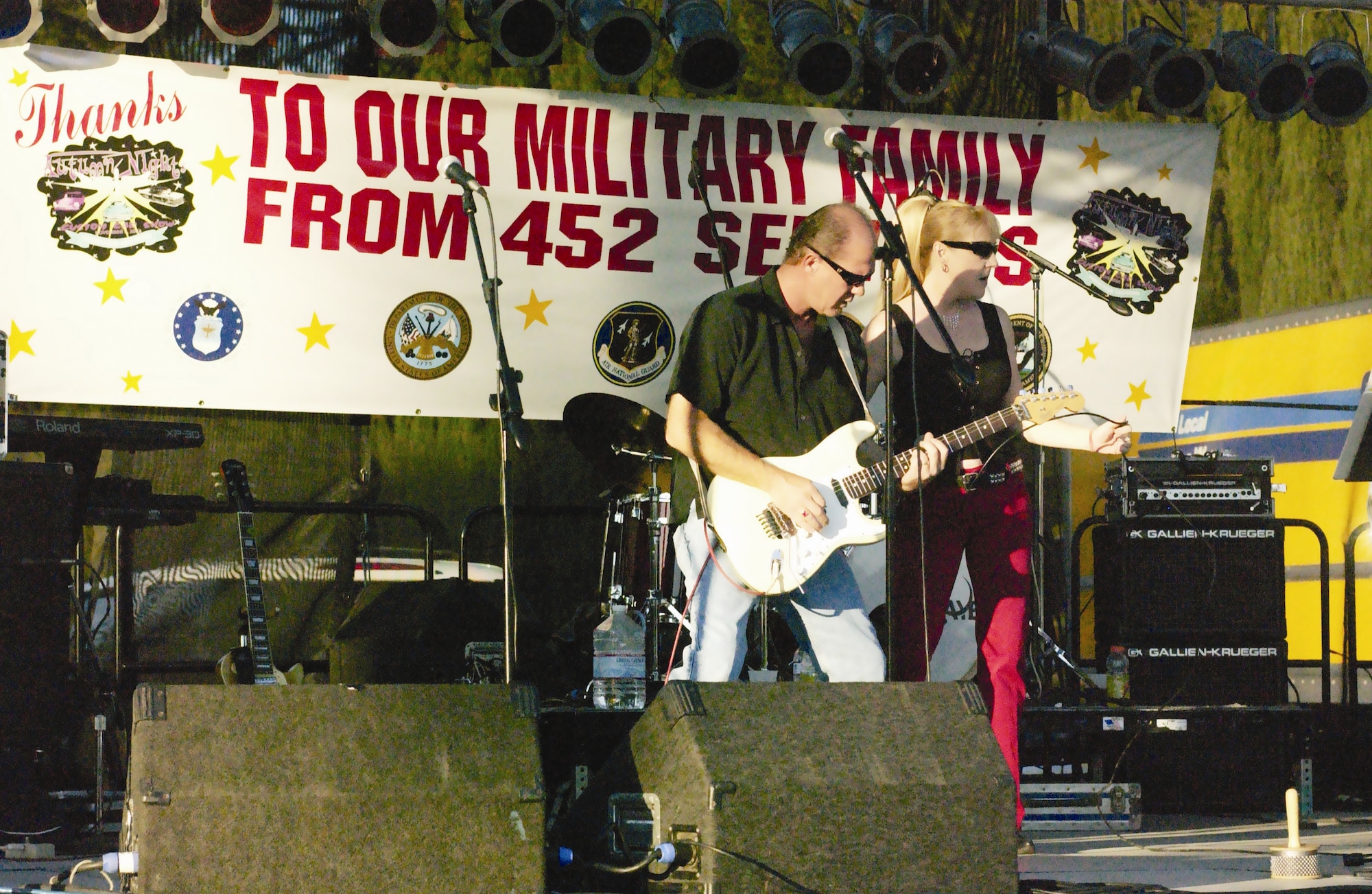 The bands Bella Donna, Roc Kandy and Undercover played live music late into the evening. The 452nd Services Squadron hosted the first  Autumn Nights Car Show and Chili Cook-Off Nov. 3. Hundreds of people showed up to LeMay Park to take part in the celebration. For the Chili Cook-Off, the 452nd Fire Department took first place with their smokin’ chili recipe. The 452nd Communications Squadron came in second place and Tahlia Wesley, representing the Army Family Readiness group, took home third. The guests wandered around looking at the various cars on display as well as enjoyed the live entertainment. Food and beverages were also served at the event. The services squadron plans on making this the first of many more Autumn Nights to come. (U.S. Air Force photos by Staff Sgt.Amy Abbott)