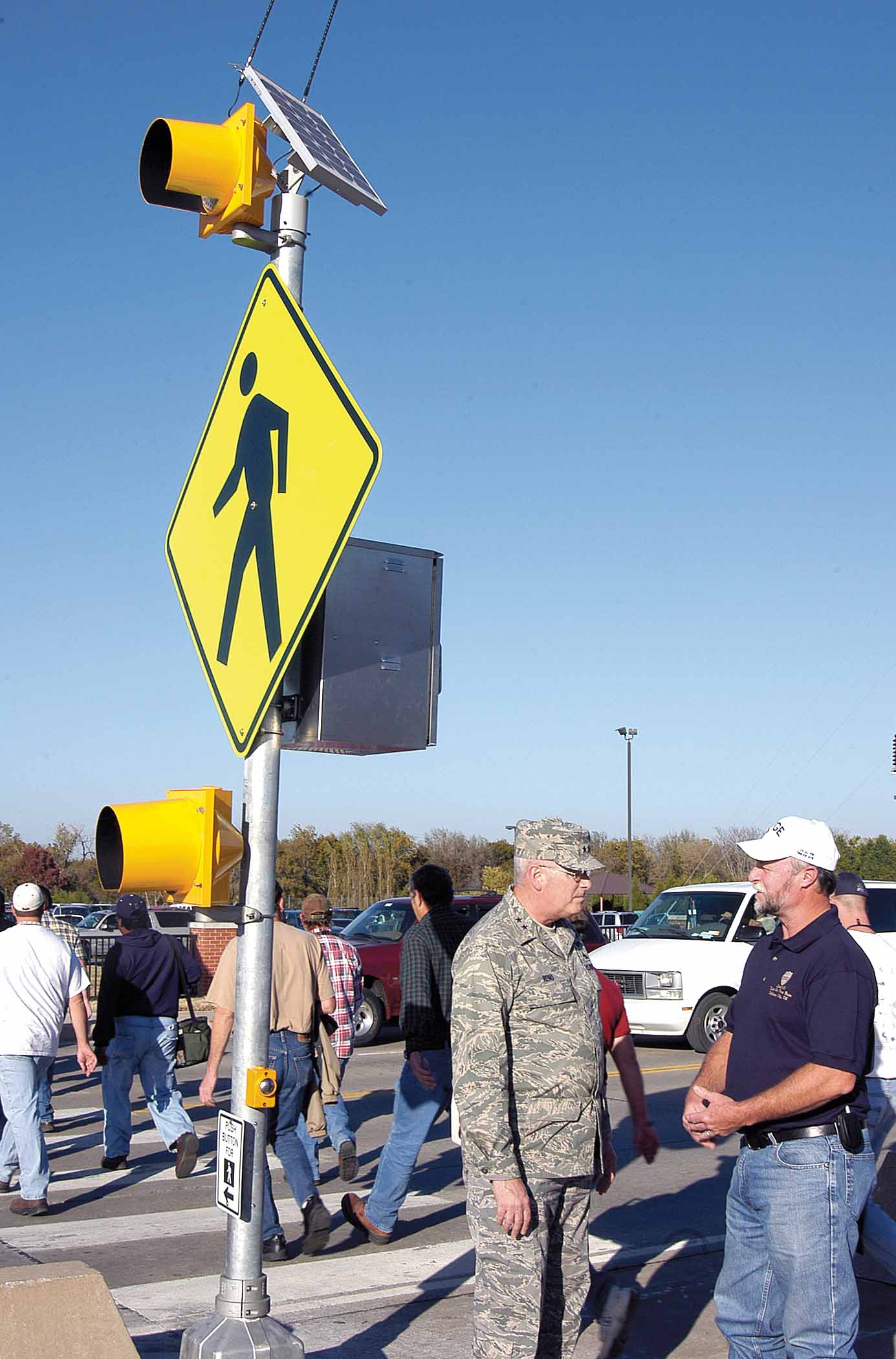 New crosswalk signals improve safety > Tinker Air Force Base > Article