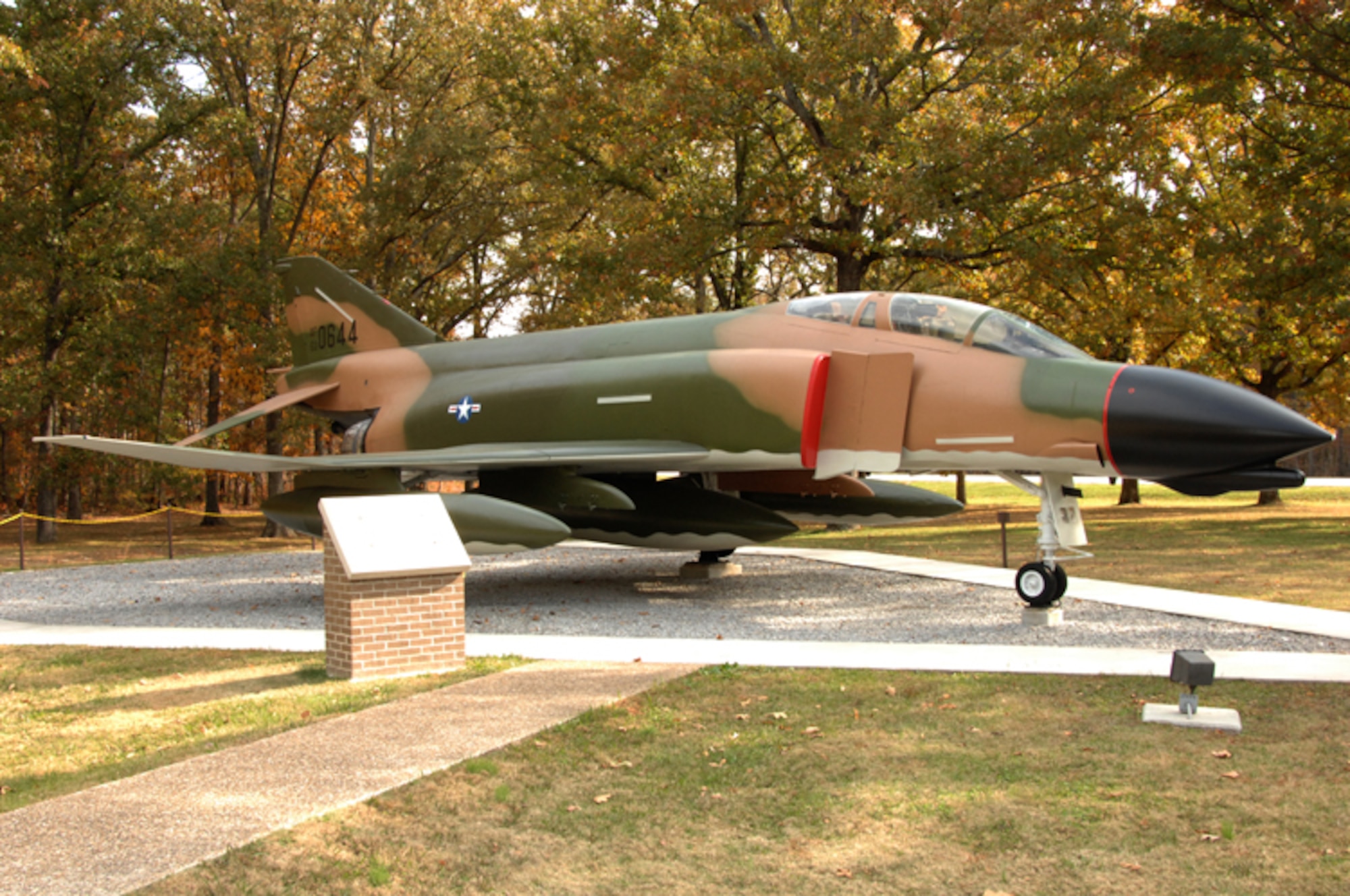 This F-4C Phantom displayed at Gate 2 will be dedicated Nov. 27 in the memory of Col. Lawrence H. Golberg and Maj. Patrick E. Wynne. On Aug. 8, 1966 the 555th Tactical Fighter Squadron, 8th Tactical Fighter Wing, lost F-4C 63-7560, call sign ‘Ozark’ following a Rolling Thunder Armed Reconnaissance mission over North Vietnam. After delivering their ordnance against trucks, the aircraft was beginning the run home when hit by anti-aircraft fire and crashed into the jungle. Colonel Golberg and Major Wynne were listed as “Missing in Action” until 1977 when their remains were located and returned to the United States. (AEDC Photo)