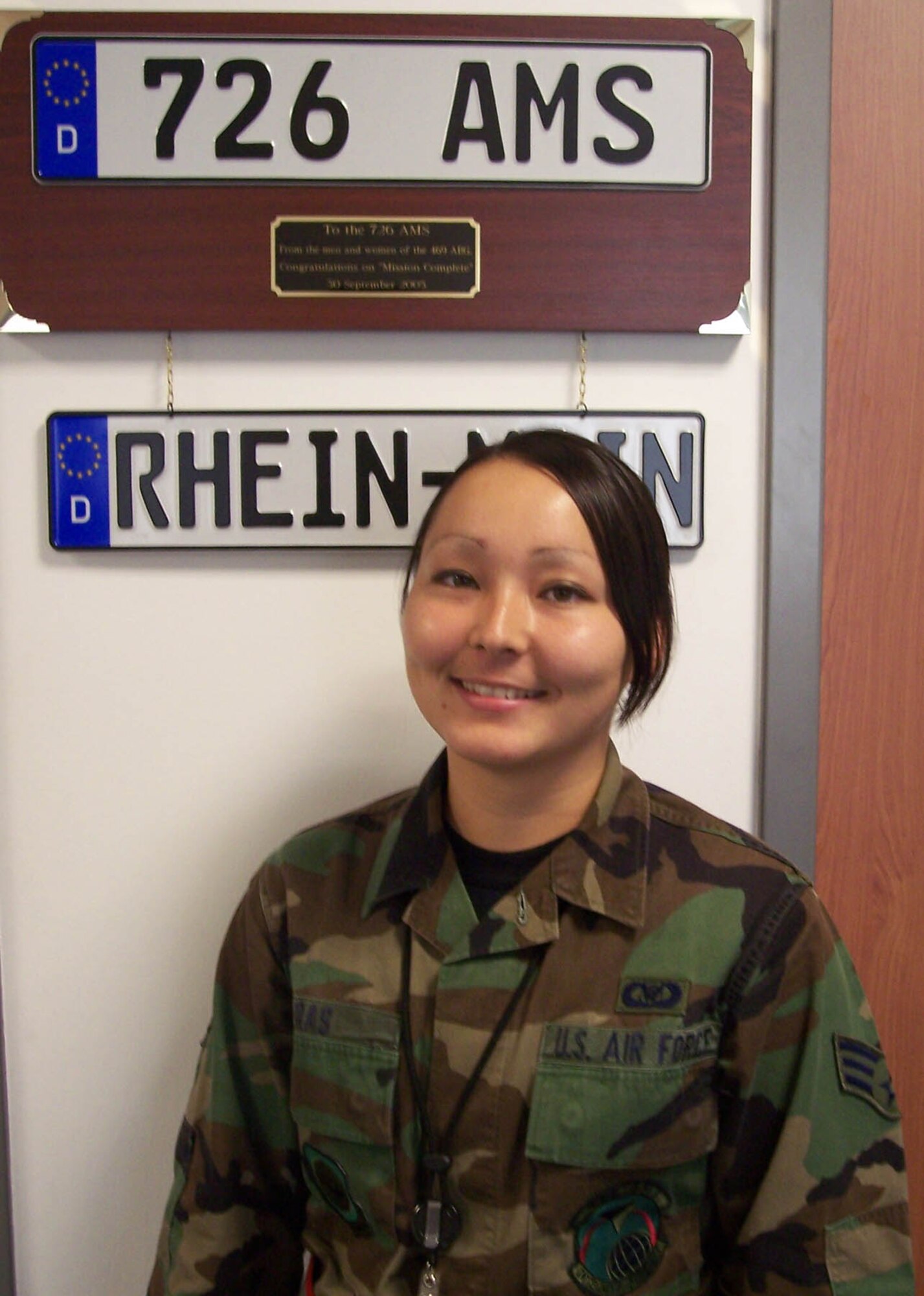 SPANGDAHLEM AIR BASE, Germany  -- Senior Airman Lynnette Ras, 726th Air Mobility Squadron Air Mobility Control Center senior controller, has been named the 52nd Fighter Wing's Top Saber Performer for the week of Nov. 16 - 22. (Courtesy photo)
