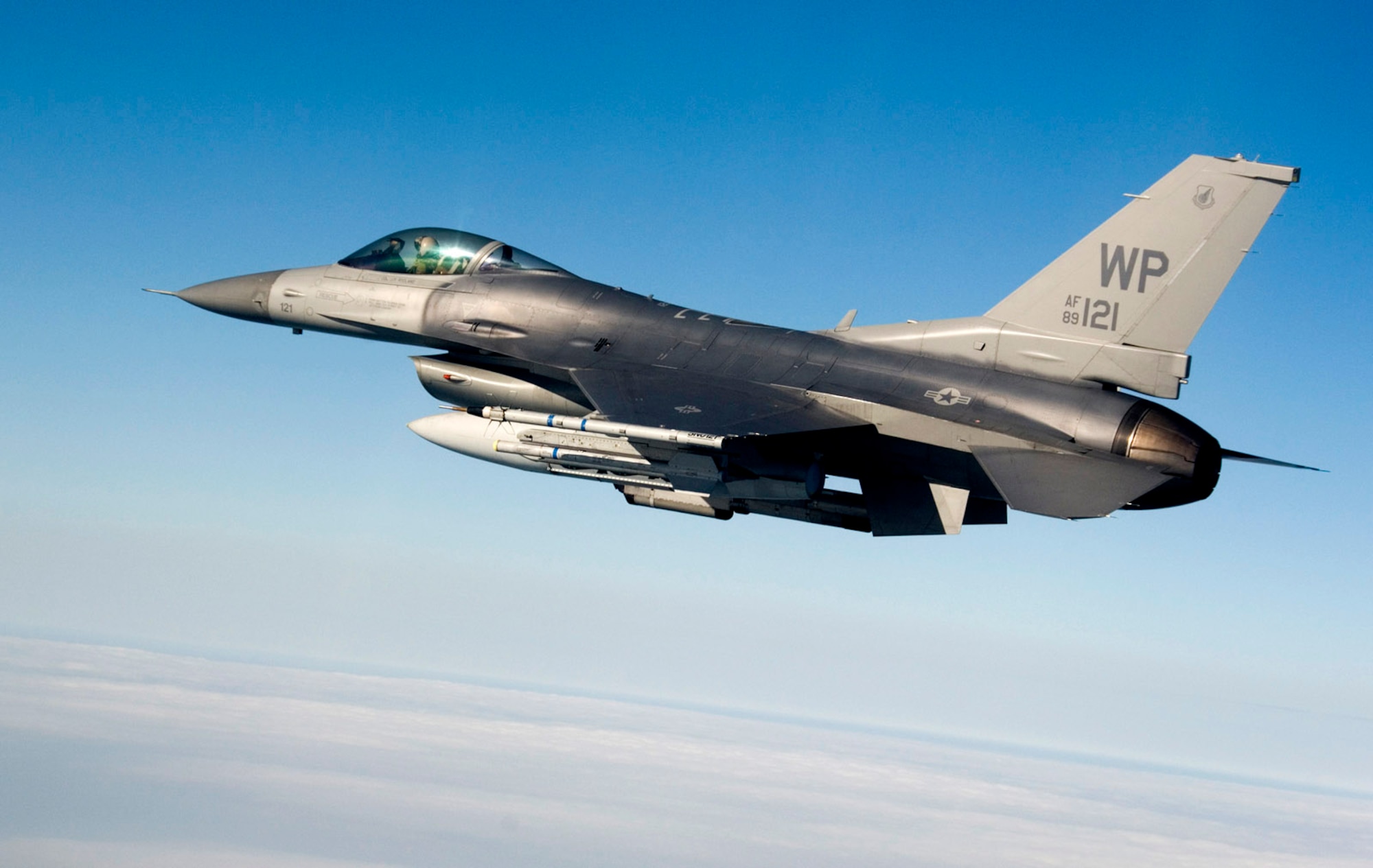 Col. CQ Brown 8th Fighter Wing commander, leads a flight of F-16 Fighting Falcons during a joint Air Force and Republic of Korea Air Force training mission here Nov. 14. Pilots from the ROKAF's 111th Fighter Squadron joined with Kunsan pilots during the joint mission, giving pilots from both countries a chance to work together and hone their warfighting skills. (U.S. Air Force photo/Master Sgt. Jack Braden) 