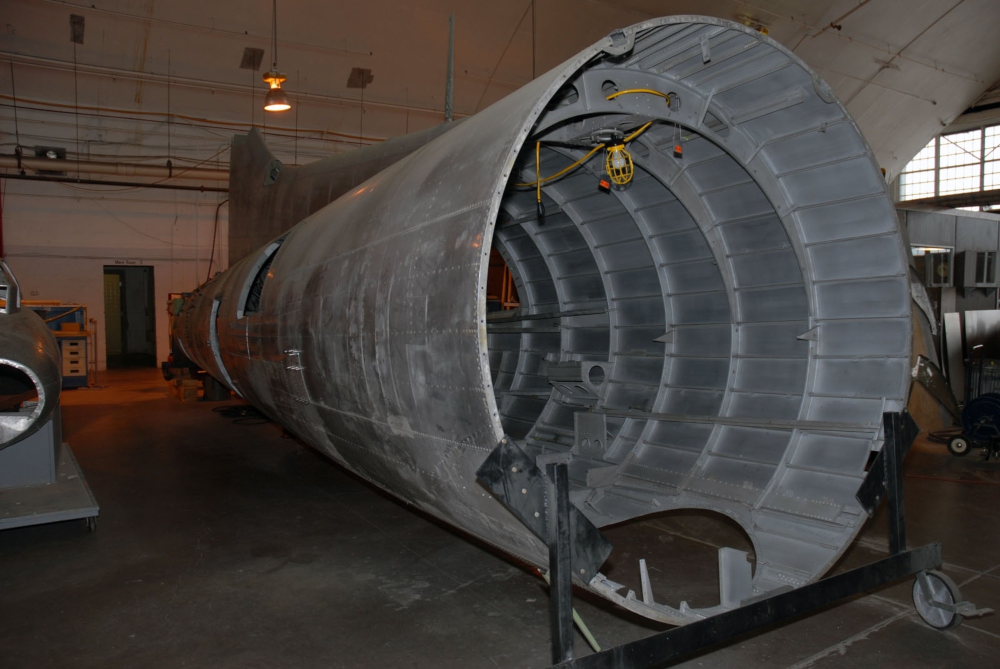 DAYTON, Ohio (11/2007) -- The B-17F "Memphis Belle" undergoing restoration at the National Museum of the United States Air Force. (U.S. Air Force photo)