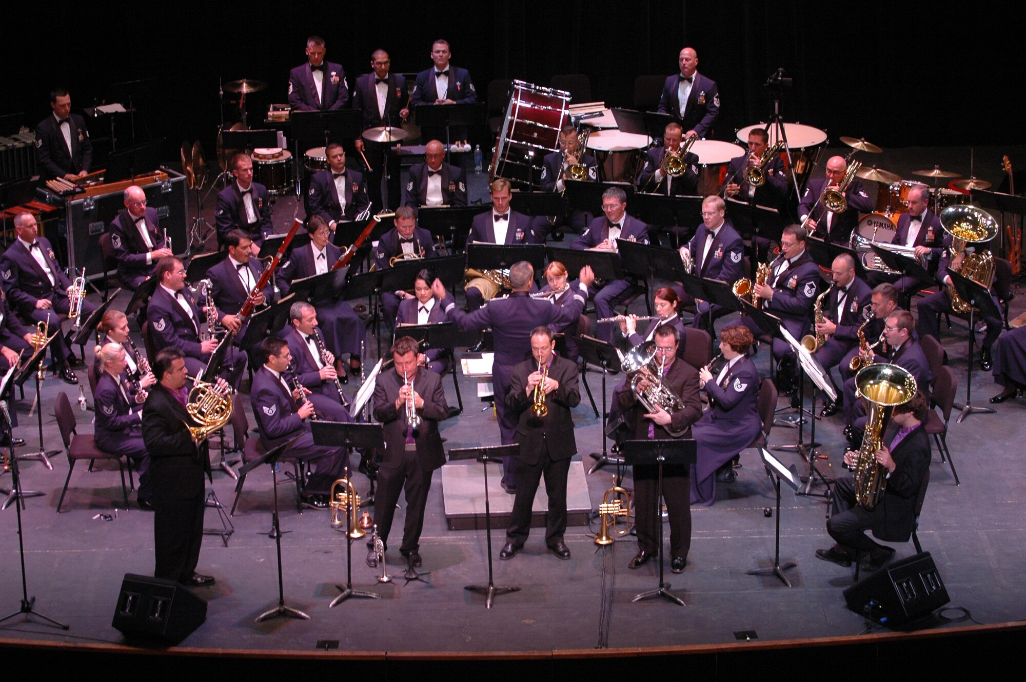 US Air Force Band of the Golden West performs with Boston Brass at the University of Nevada Las Vegas.