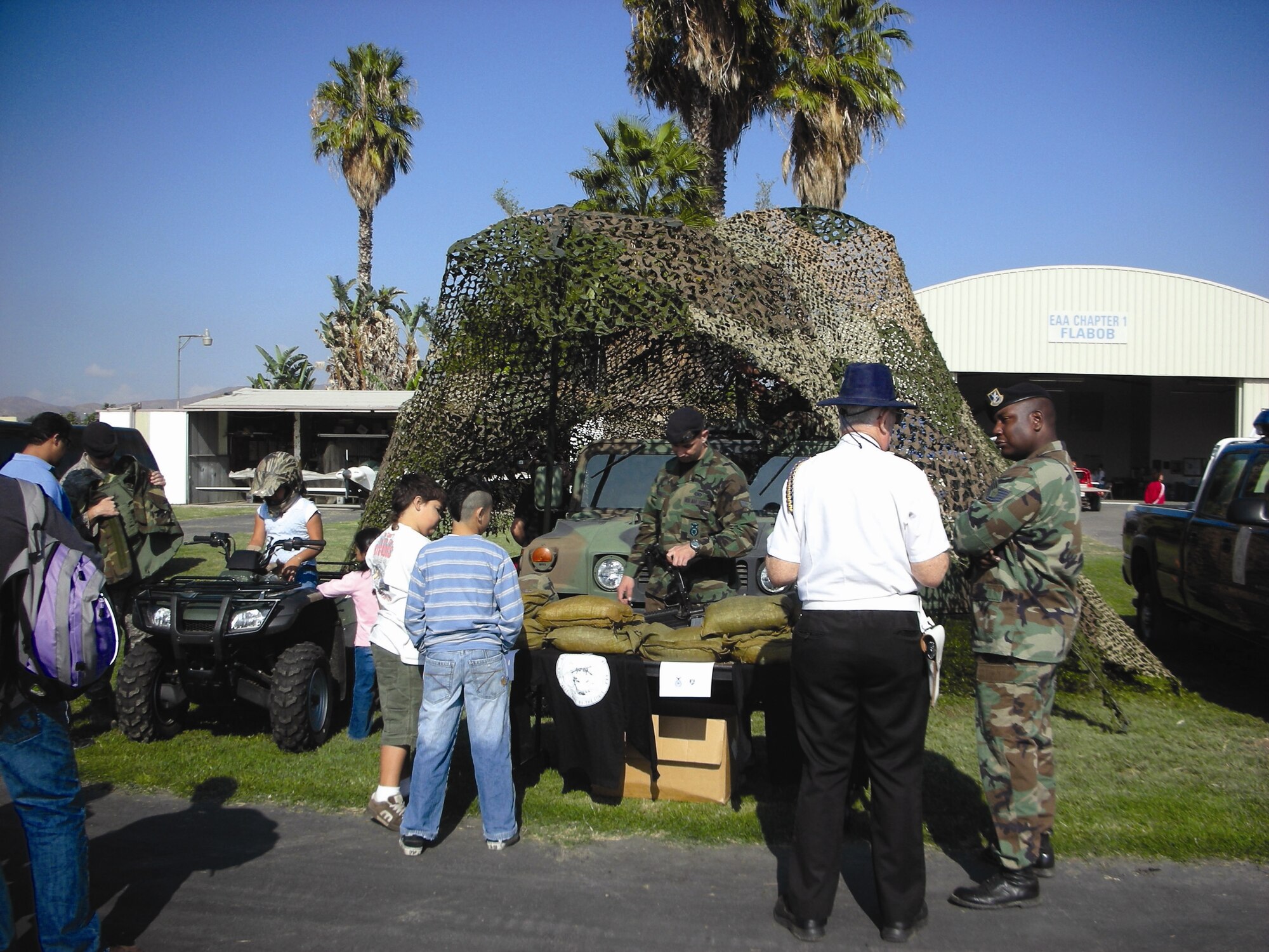 March Air Reserve Base's 452nd Security Forces Squadron brought a hands on demo set-up for the Veteran’s day celebration at Flabob. (U.S. Air Force photos by 1st Lt. Mary Guest)