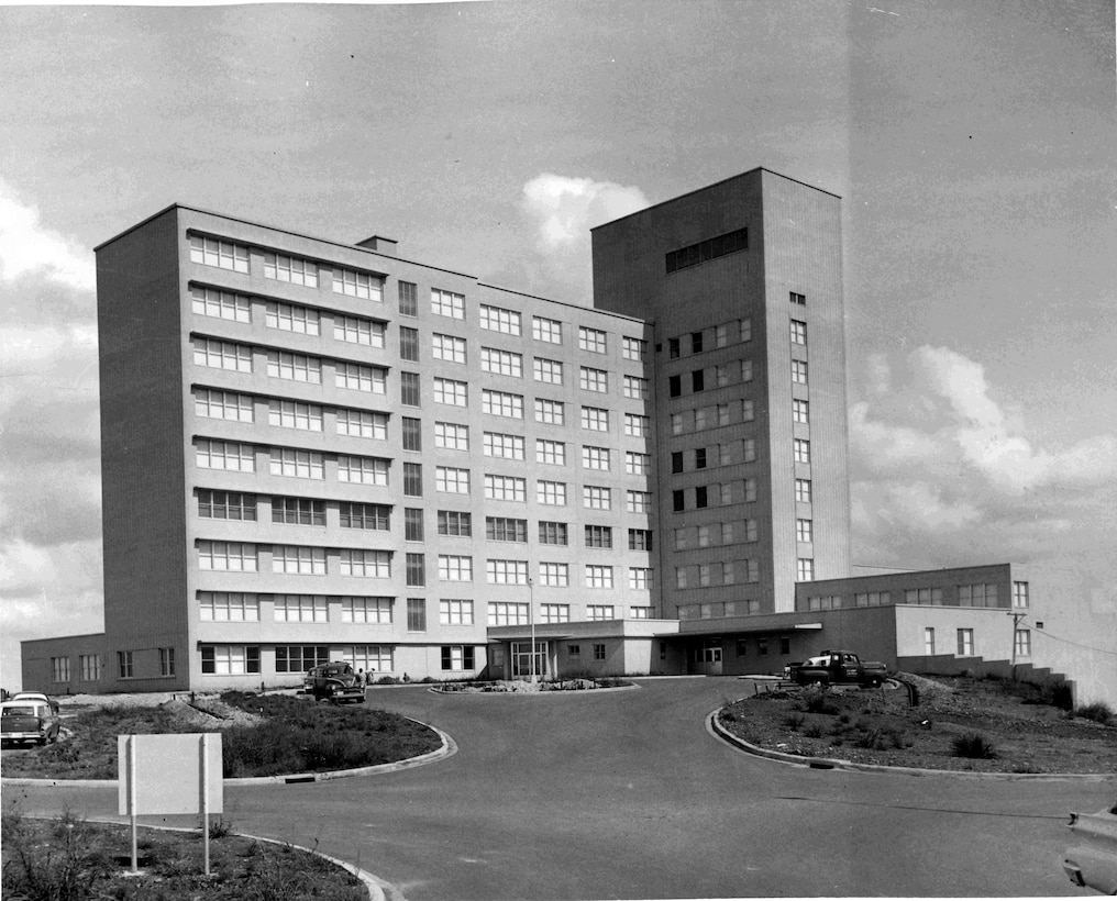 Wilford Hall Medical Center, shown as it looked in 1957, is now the Air Force's largest medical facility, providing complete medical care to military healthcare beneficiaries in the United States as well as specialized care to patients referred from all over the world. (Courtesy photo)