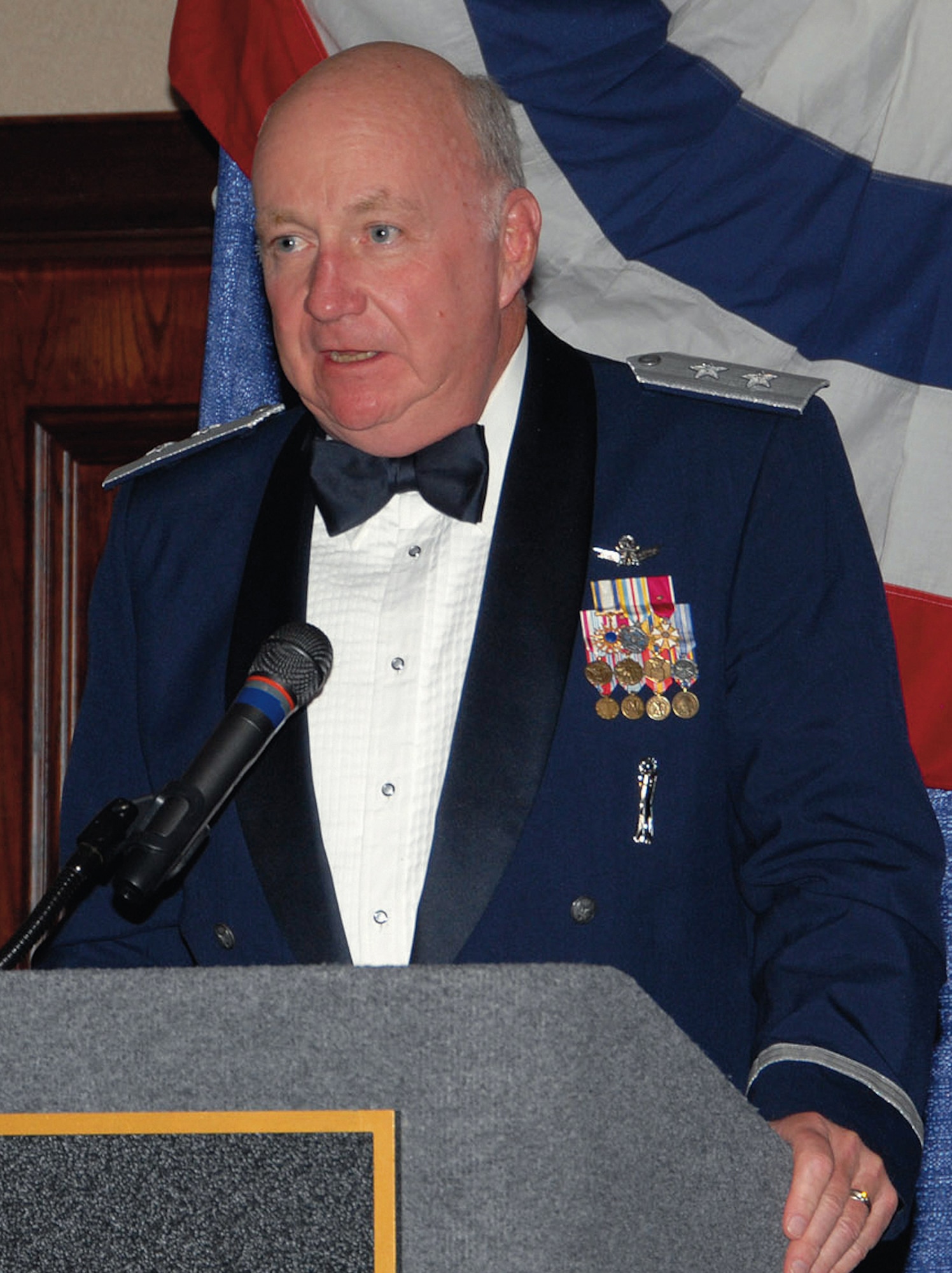 Maj. Gen. Thomas F. Deppe recently was inducted into the Air Force Enlisted Heritage Hall's Wall of Achievers.  He was recognized for more than four decades of service durning an NCO Academy graduation at Maxwell Air Force Base, Ala., where he was the guest of honor.  (U.S. Air Force photo) 