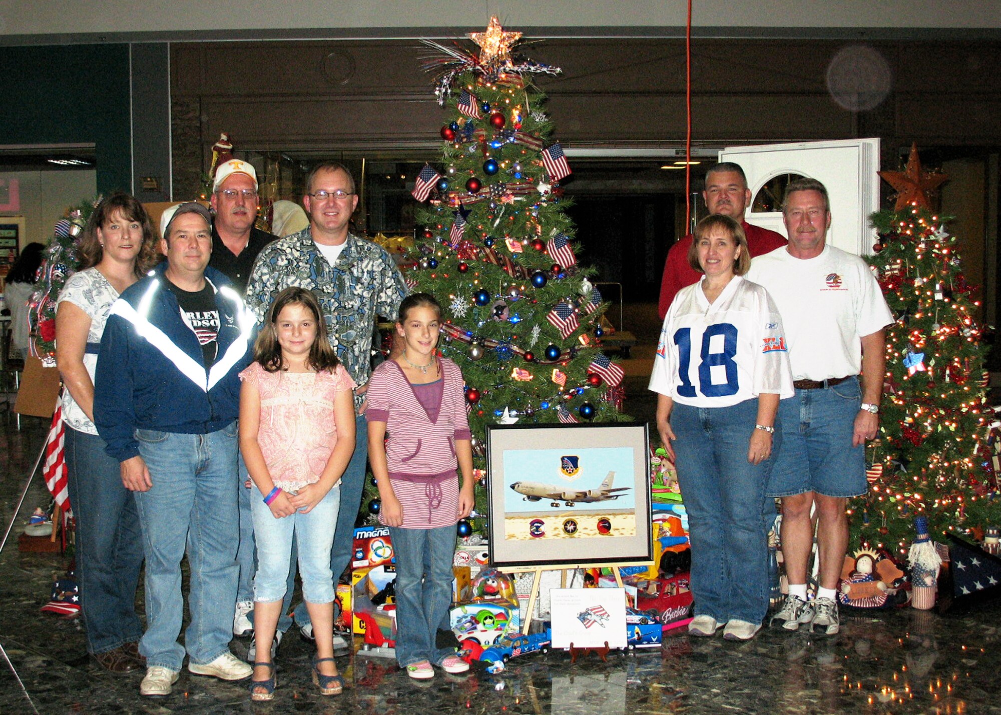 GRISSOM AIR RESERVE BASE, Ind., -- Volunteers from the 434th Maintenance Group decorated a Christmas tree to raise money for a local charity. The proceeds will help bring Christmas to families who may not be able to afford one. The tree was decorated in October and was displayed at the Kokomo mall for two-weeks.(courtesy photo)