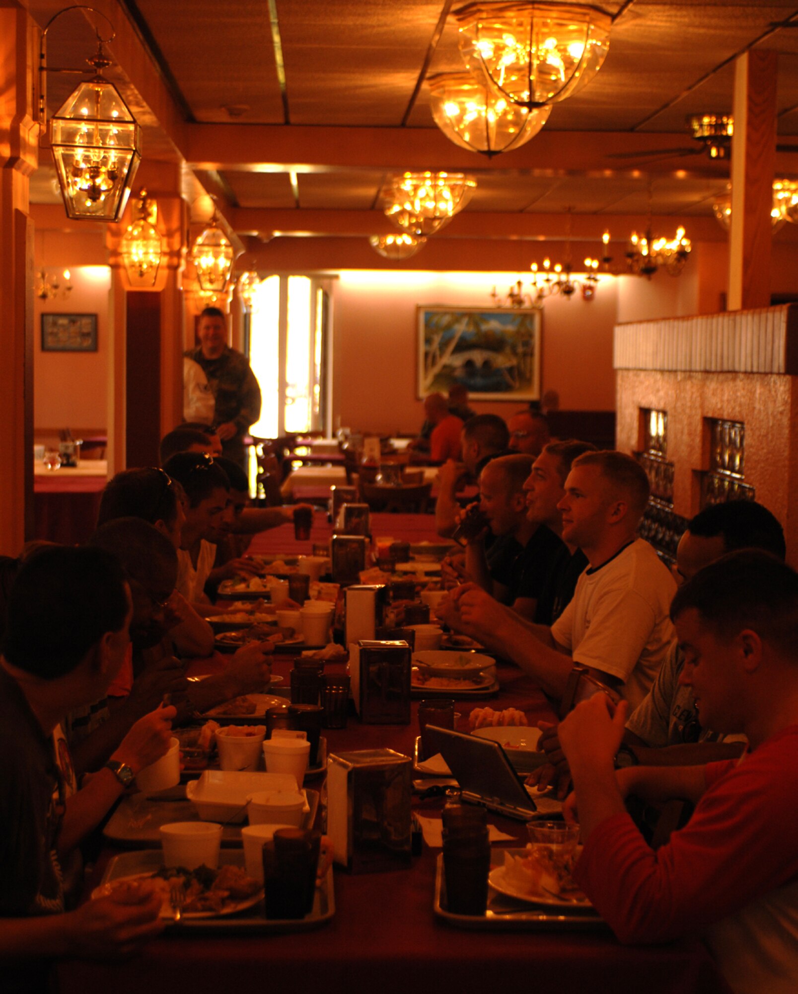 Airmen enjoyed their Thanksgiving feast in the Magellan Inn Dining Facility from 10 a.m. until noon. (U.S. Air Force photo/Senior Airman Angelique Smythe)



