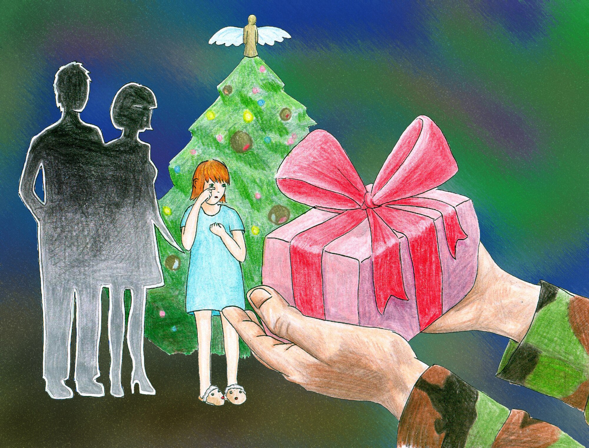 "Christmas is forever, not for just one day, for loving, sharing, giving, are not to put away like bells and lights and tinsel, in some box upon a shelf.
The good you do for others is good you do yourself."-- Norman W. Brooks. (U.S. Air Force illustration by Airman 1st Class oleksandra Manko)
