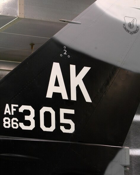 KUNSAN AIR BASE, South Korea --  A newly painted F-16 arctic scheme aircraft sits in the 8th Maintenance Group paint barn and corrosion section here Nov 30.  Members of the 8th Maintenance Squadron painted the aircraft in preparation for an upcoming Eielson/Kunsan F-16 swap.  This is the first F-16 with an arctic scheme.  (U.S. Air Force photo/ Tech. Sgt. Quinton T. Burris)