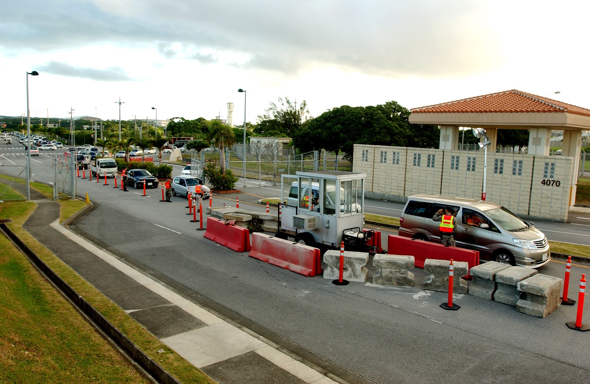 Traffic congestion will cause delays for entry at Gate 3 for approximately six weeks due to construction work that began Oct. 1. Contract workers will be installing final denial barriers in the area. It is recommended for people to use an alternate gate if possible.
(U.S. Air Force photo/Tech. Sgt. Reynaldo Ramon)