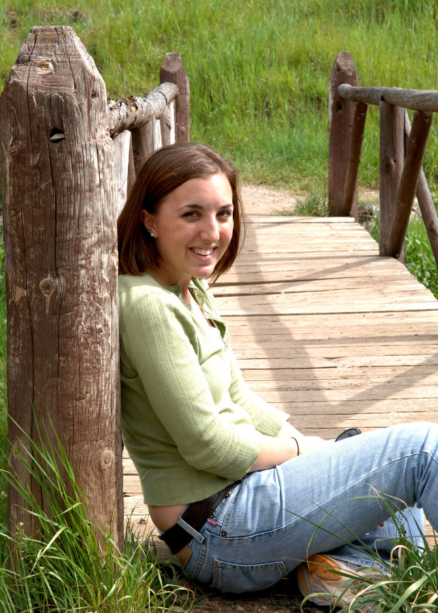 Airman 1st Class Rachel Kocin, 49th Communications Squadron, poses for a picture in Cloudcroft during the Explore the Friendliest Place on Earth week, Sept. 24-25 and 27-28. (U.S. Air Force photo courtesy of Airman 1st Class Rachel Kocin)