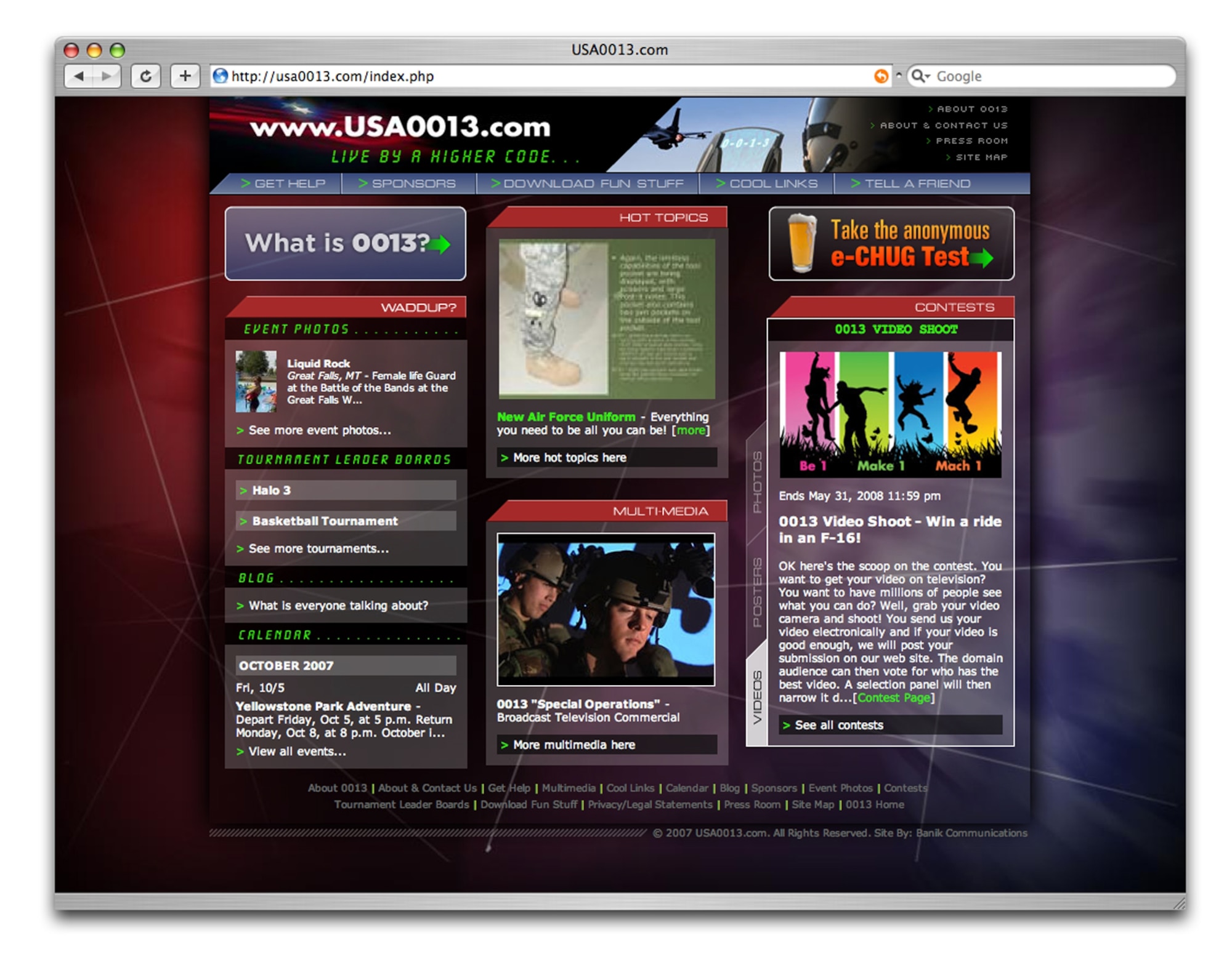 The home page of the newly launched Web site funded by the Enforcing Underage Drinking Laws committee recommendation for spending federal grant money. The Web site is intended as an educational tool designed with the newest Internet trends built in. (Courtesy photo/Banik Communications)                          