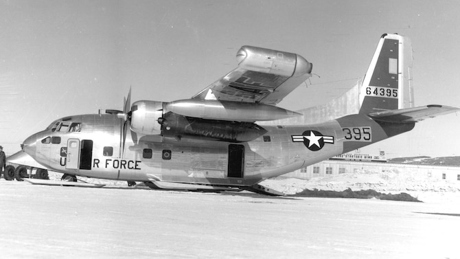 The ten C-123Js built had J44 jets mounted on their wingtips, and the type saw extensive use in the arctic. This C-123J is pictured at Thule Air Base, Greenland, in 1958. (U.S Air Force photo)