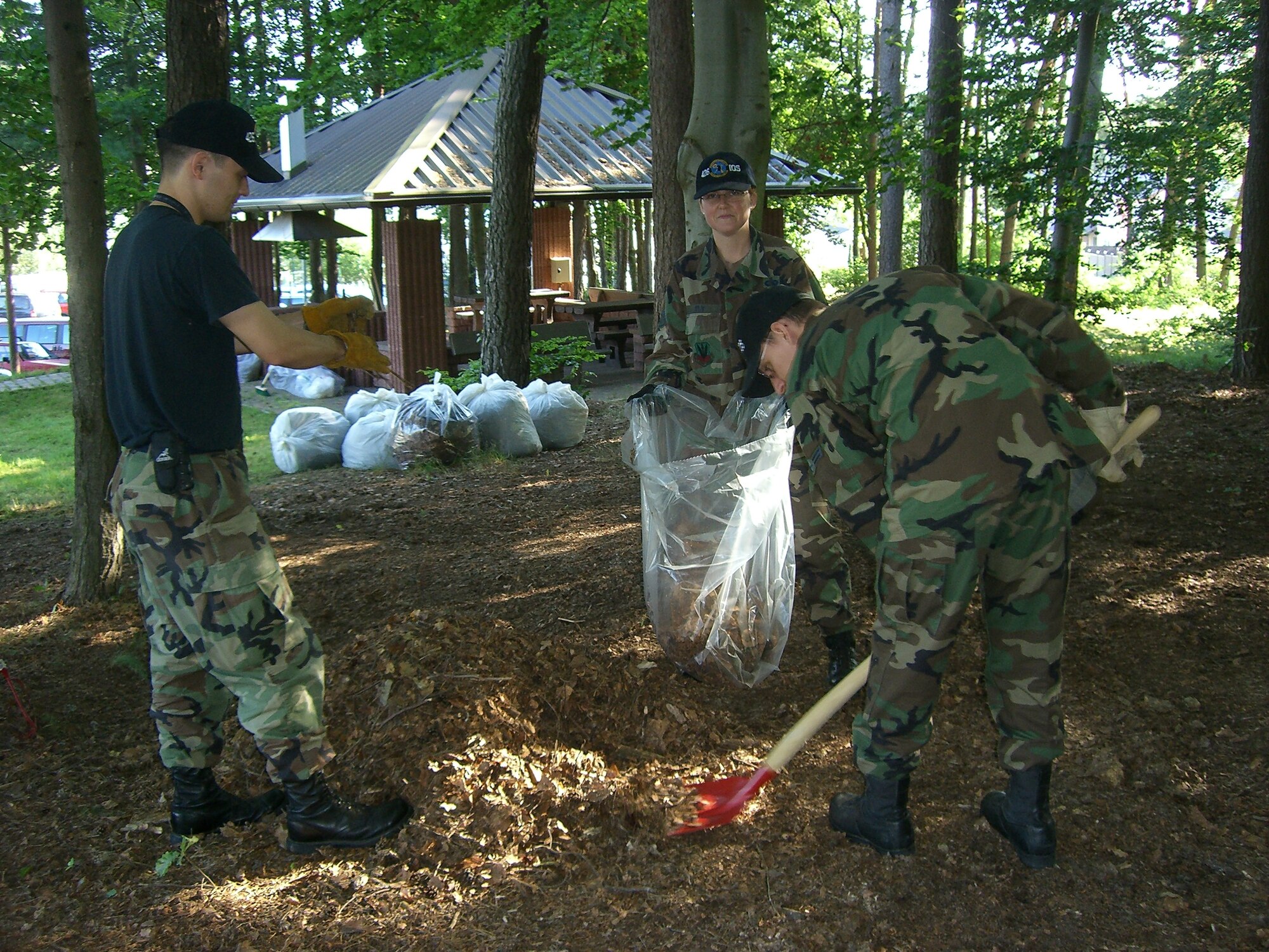 Personnel from the 426th Information Operations Squadron recently demonstrated their “commitment to excellence” by banding together and adopting a piece of Vogelweh land.
