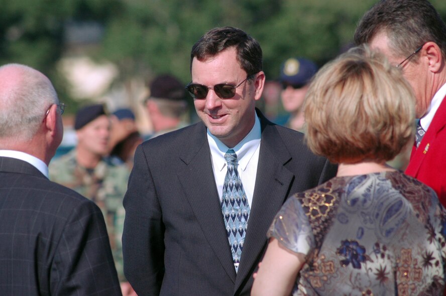 Dr. Steve Butler, seen here at the Air Force 60th Anniversary celebration, assumed the position of executive director of the Warner Robins Air Logostics Center in August. U. S. Air force photo by Sue Sapp
