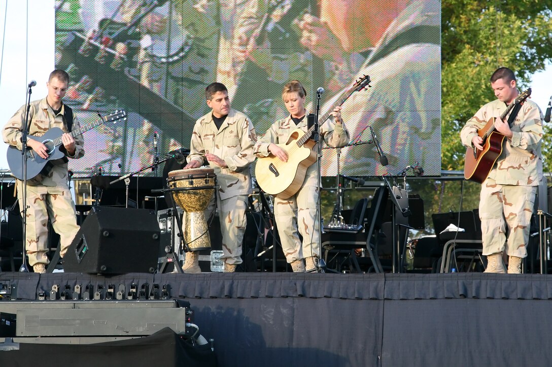 Night Wing, the popular music group from the USAF Heartland of America Band, performed for the opening of the military Tattoo, "The Call of Freedom," in October 2006.