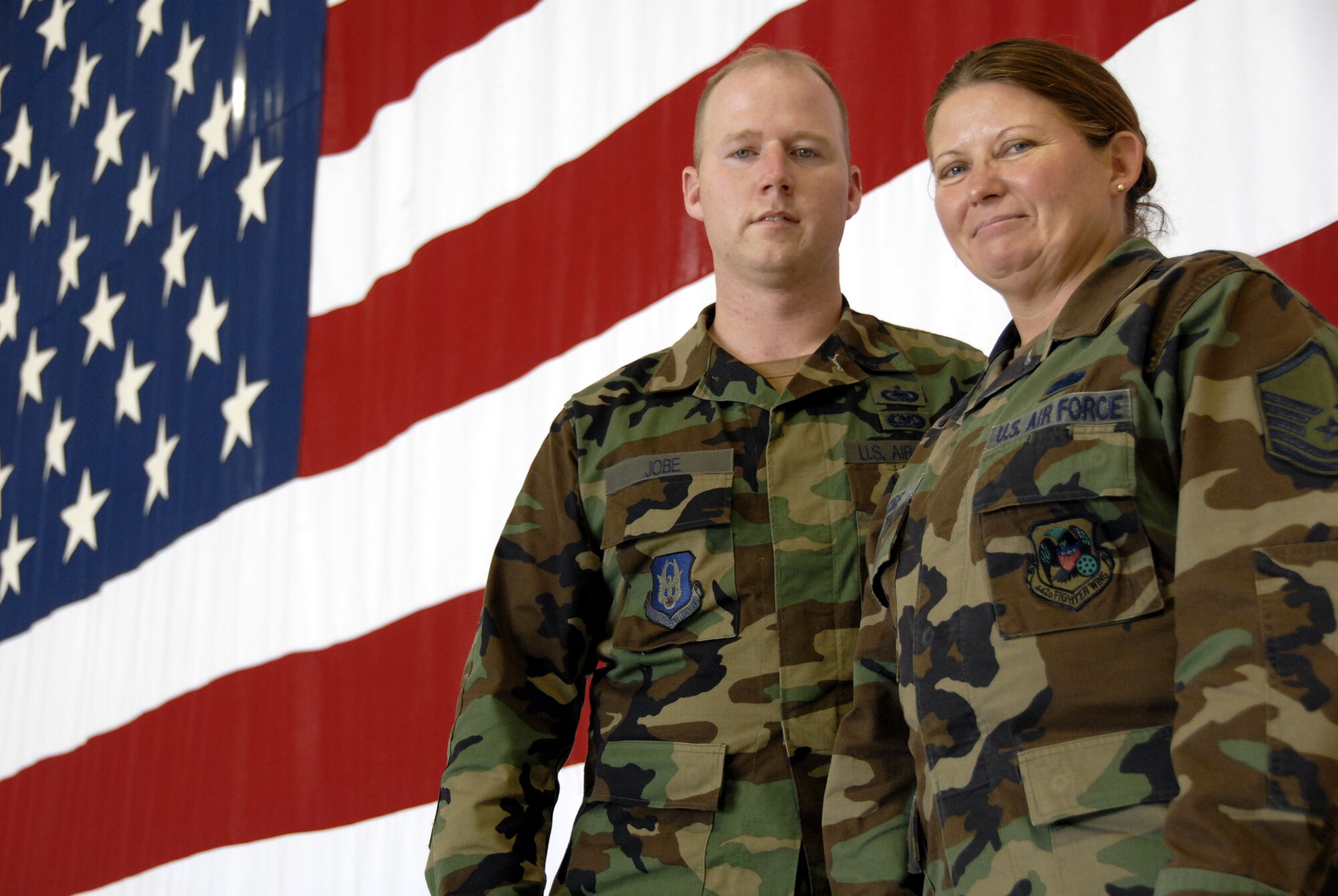 Fate put Sergeants Matt and Linda Jobe into seperate situations that tested their Air Force training.  The two Air Force Reservists from the 442nd Maintenance Group, part of the 442nd Fighter Wing at Whiteman Air Force Base, Mo., responded to seperate vehicle accidents with their life-saving skills to render aid to injured victims.  (U.S. Air Force photo/Maj. David Kurle)