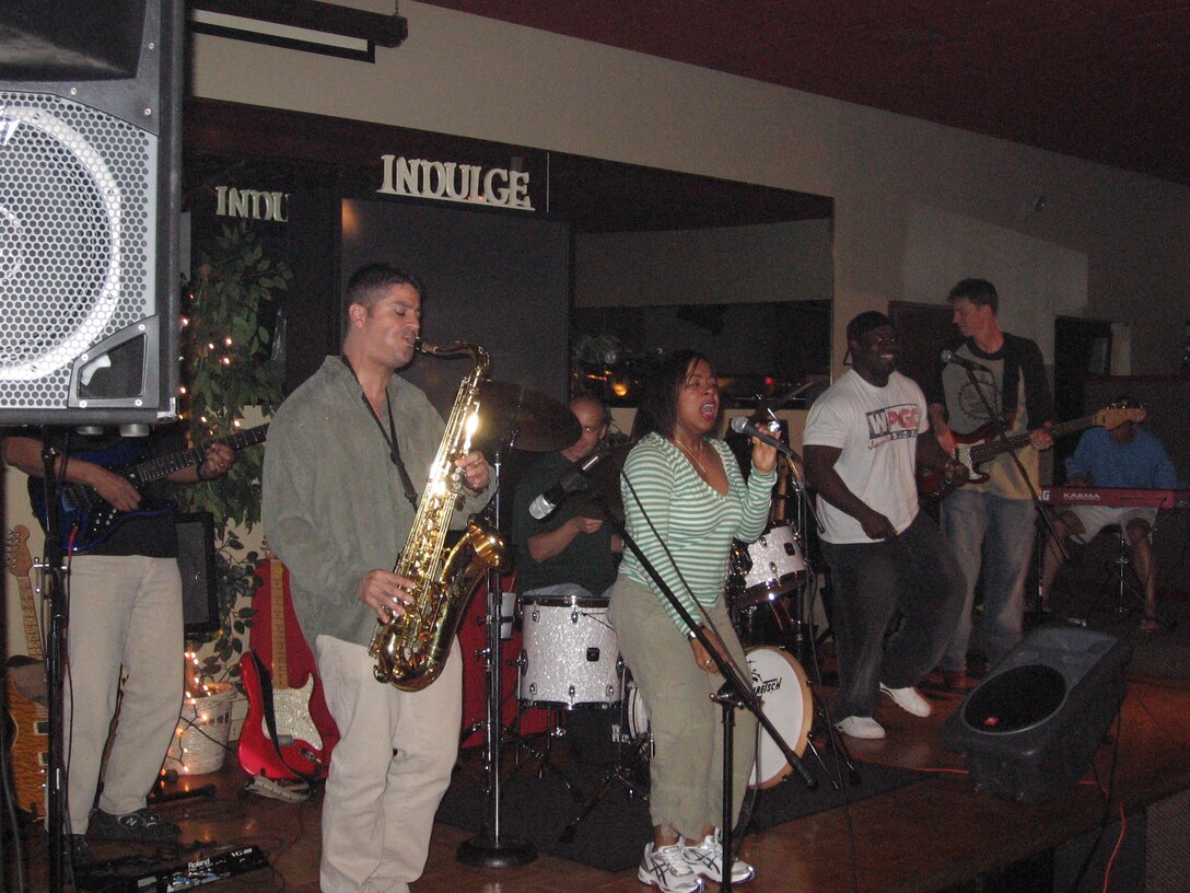 The USAF Heritage of America Band Blue Aces at StarCity Recording Studio in Bethlehem, Pennsylvania.