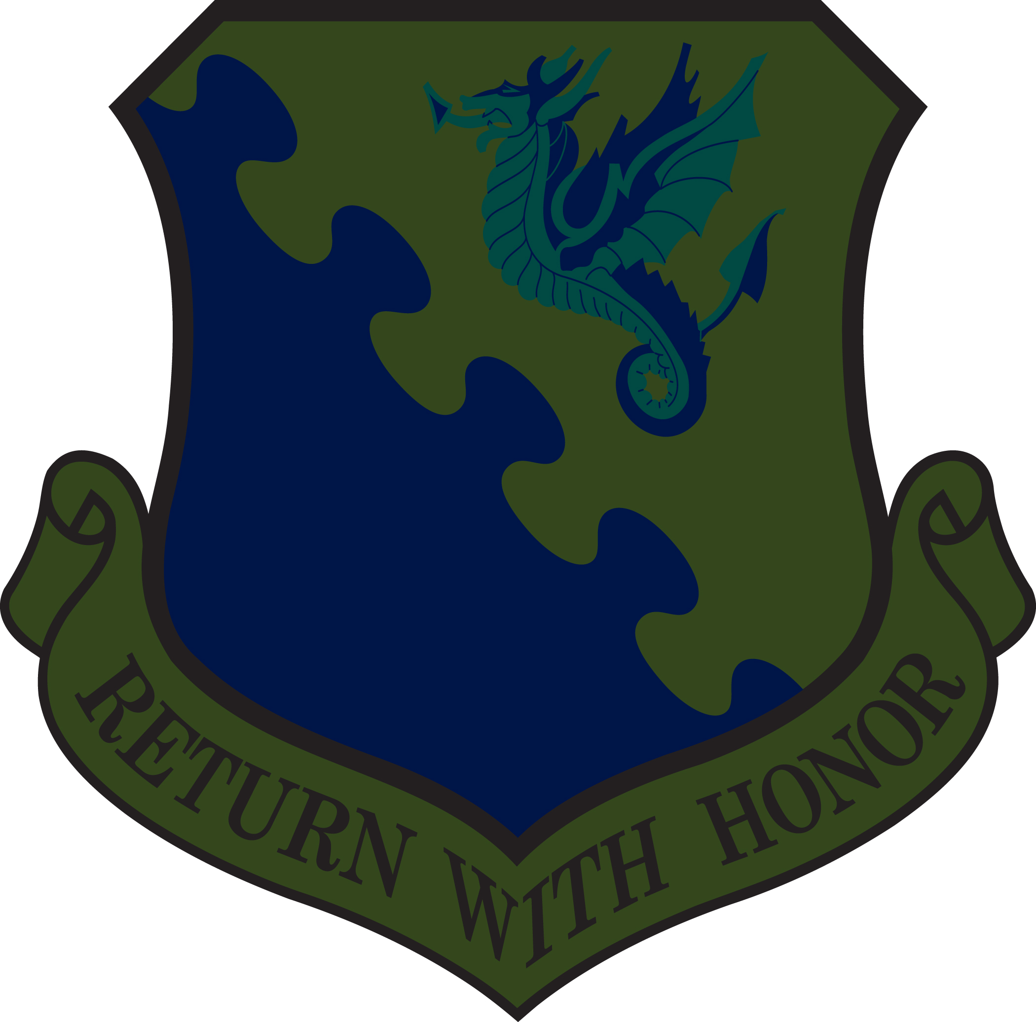 31st Fighter Wing Shield (Camouflage)