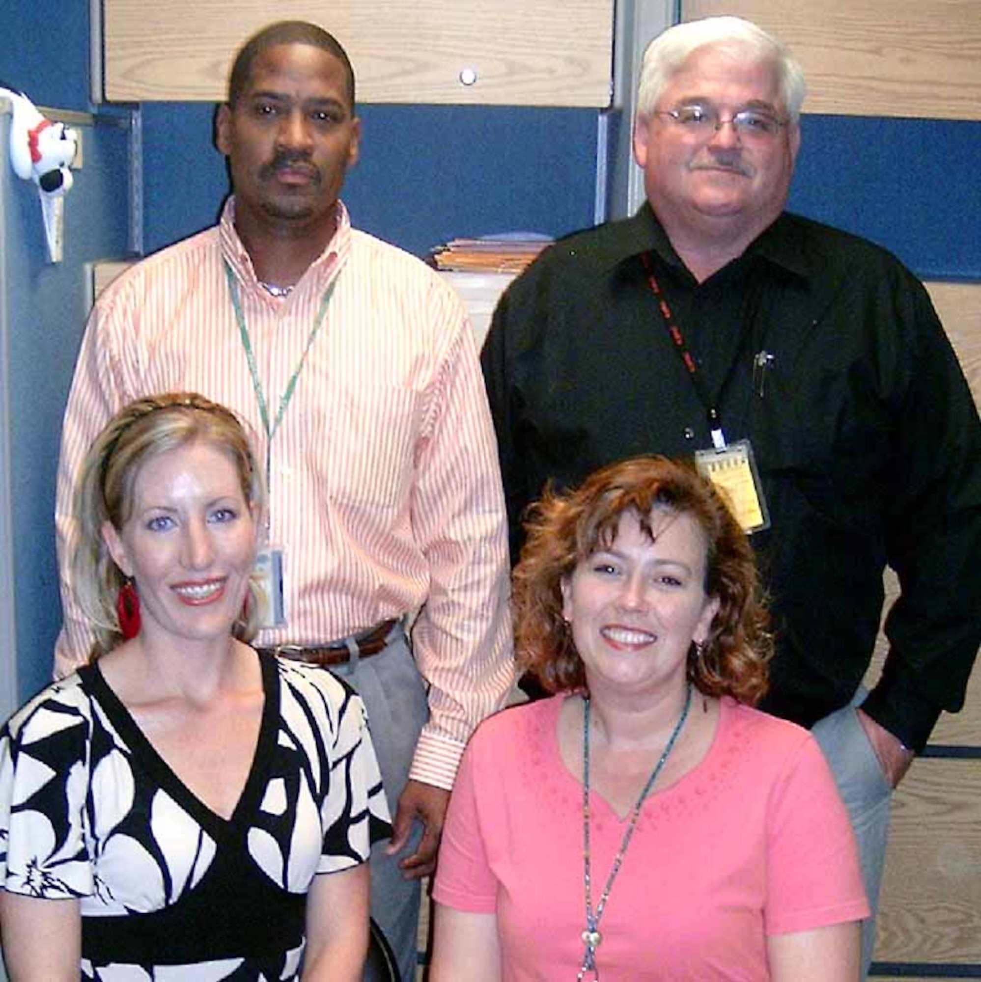 Heather Carter, left, Gina House, Jimmie Wilson, back left, and David Thomas are the group of functional users that identify and define requirements for the Purchase Request Process System. (Courtesy photo)