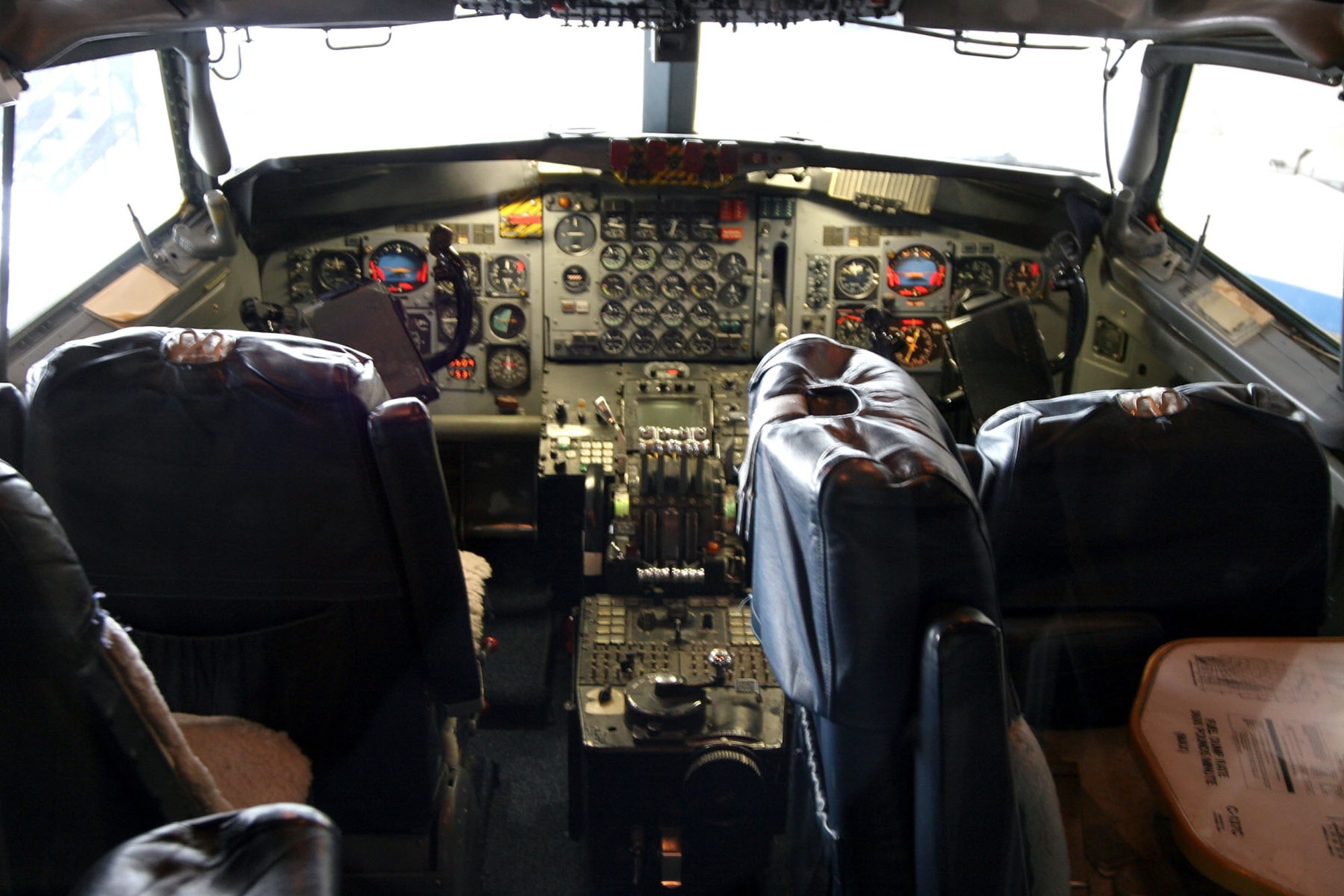 DAYTON, Ohio -- Boeing VC-137C SAM 26000 (Air Force One) cockpit at the National Museum of the United States Air Force. (Photo courtesy of Craig Scaling, Airshow Traveler)