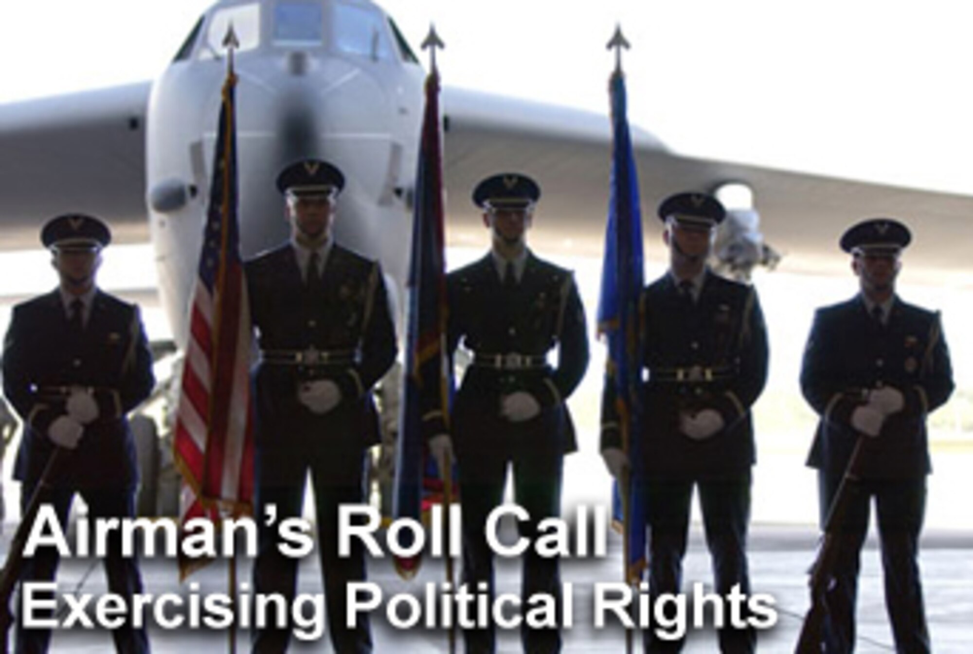 This week's Airman's Roll Call highlights Airmen's options to engage in the democratic process. (U.S. Air Force illustration/Mike Carabajal) 