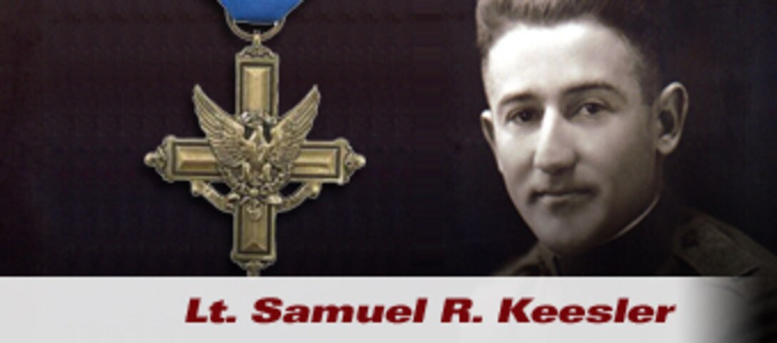 Lt. Samuel R. Keesler, an aerial observer during World War I, was posthumously awarded the Distinguished Service Cross. (U.S. Air Force illustration/Mike Carabajal)