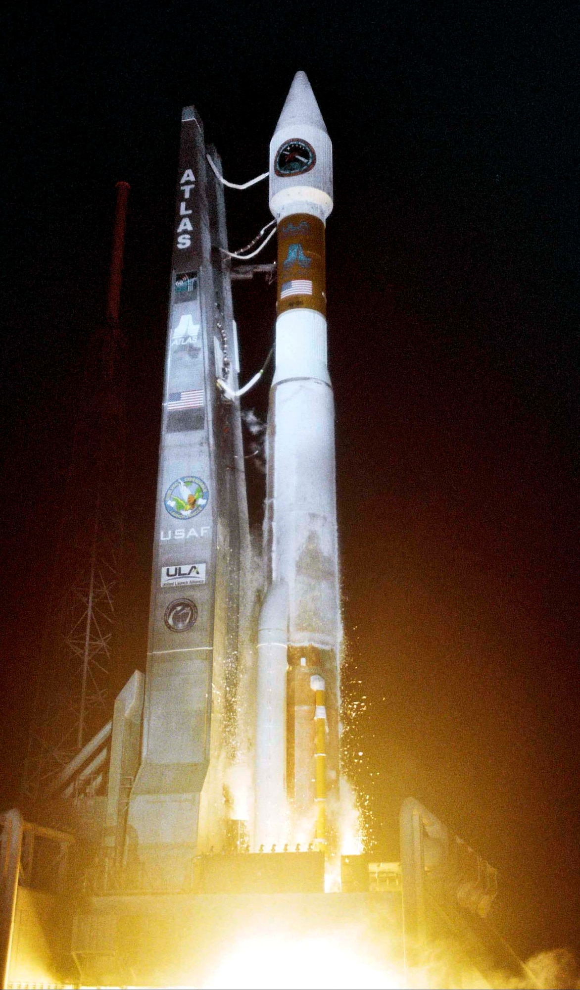 The Air Force launched the first of a new generation of military communications satellites, the Wideband Global SATCOM, aboard an Atlas V launch vehicle Oct. 10. (Courtesy photo) 