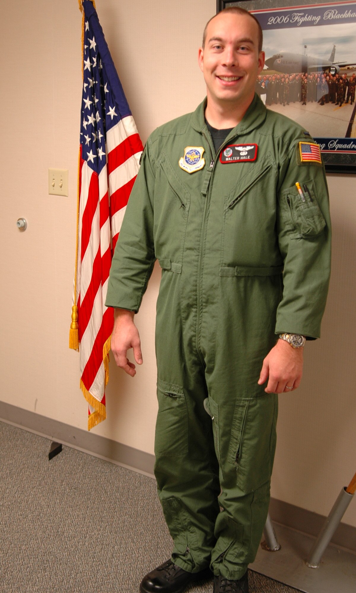 FAIRCHILD AIR FORCE BASE, Wash. -- 1st Lt. Walter Hale, 92nd Air Refueling Squadron executive officer and pilot, is this week's Team Fairchild MVP. (U.S. Air Force photo / Airman 1st Class Kali L. Gradishar)