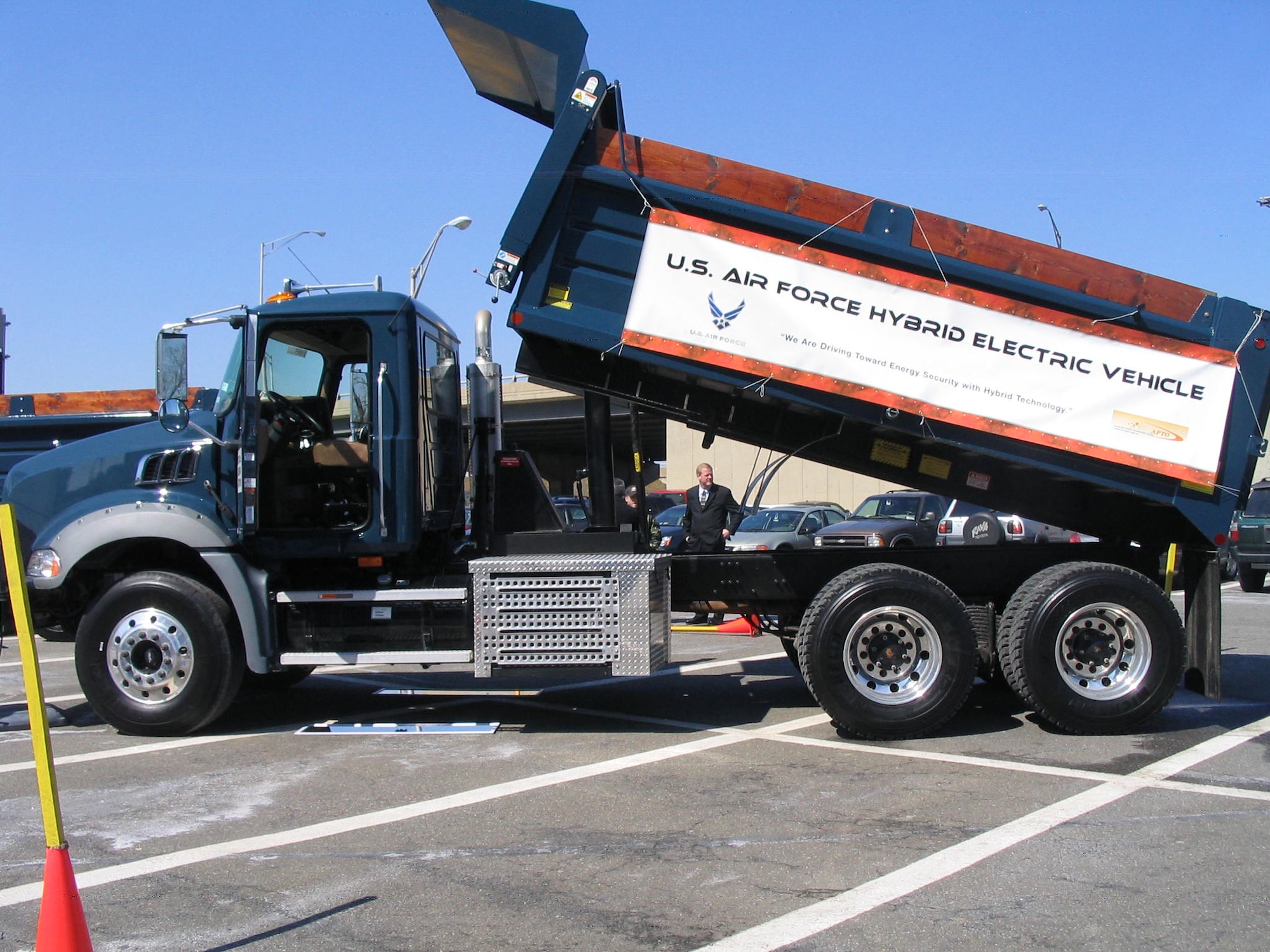 Robins Advanced Power Technology Office helped  the Air Force and industry develop hybrid truck technology. U. S. air force courtesy photo