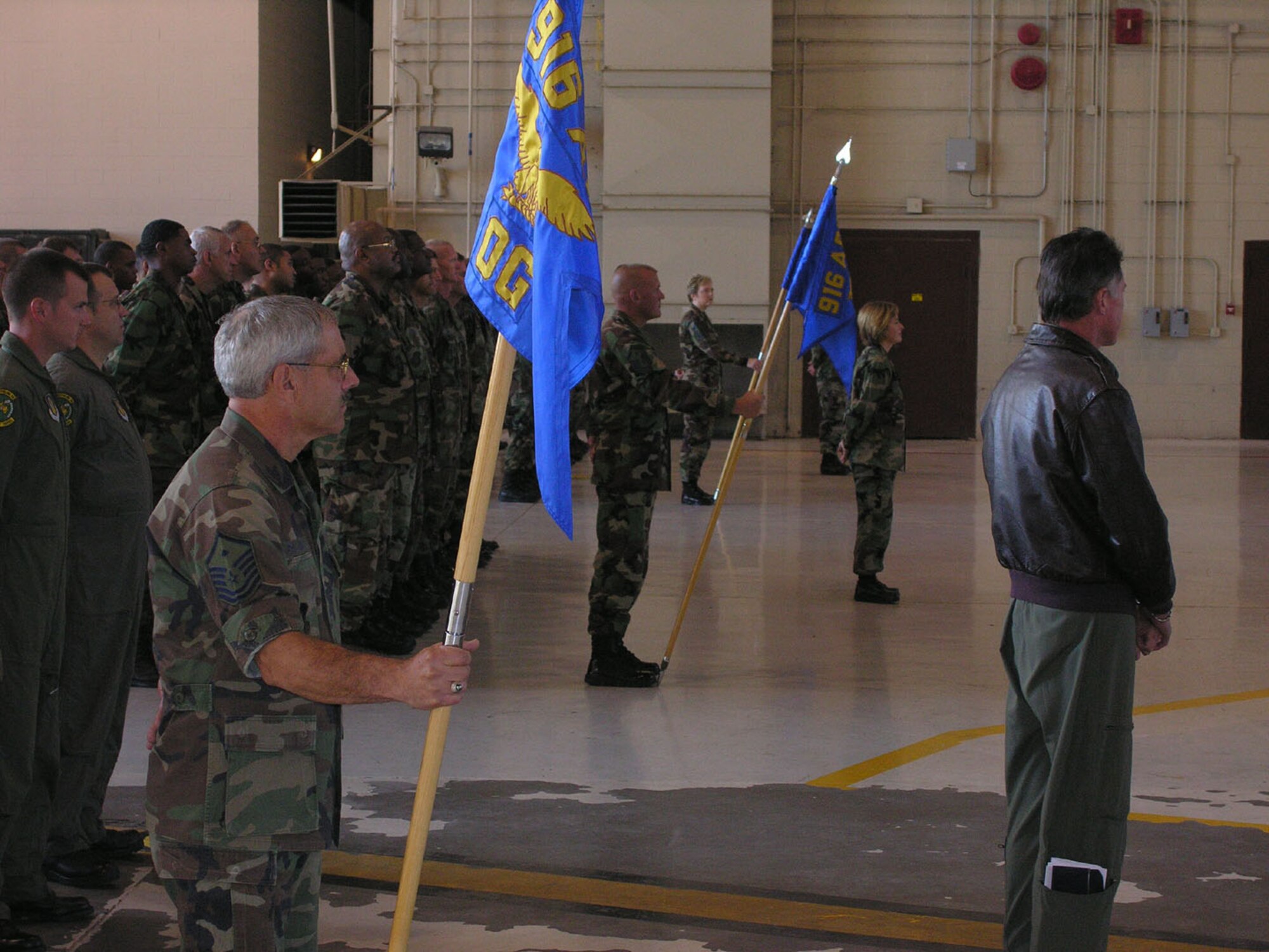 SEYMOUR JOHNSON AIR FORCE BASE, N.C.--A wing commander's call held during the October unit training assembly at the 916th Air Refueling Wing brought more than 900 reservists together in formation.