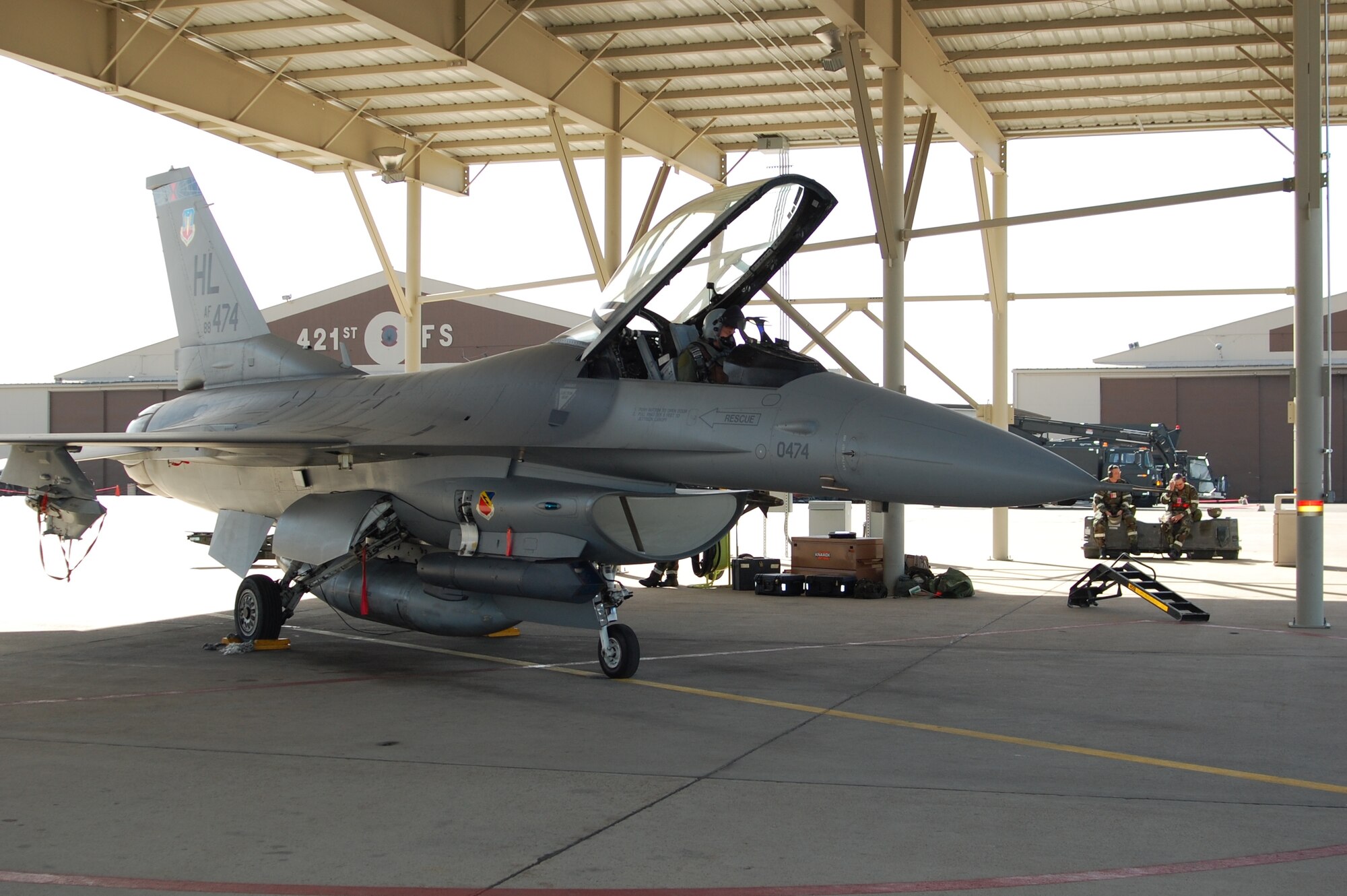 HILL AIR FORCE BASE, Utah-- A 388th Fighter Wing pilot prepares to fly a mission Oct. 11 during Team Hill’s Operational Readiness Exercise which took place Oct. 11-14. This is the first time the 388th FW, 419th Fighter Wing and the Ogden Air Logistics Center have jointly participated in readiness exercises. (U.S. Air Force courtesy photo) 