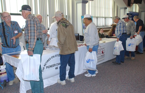 Retirees visit the various informational booths set up by base agencies and off base veteran affairs agencies during the Retiree Appreciation Day and Information Fair Sept. 29 (Photos by Airman Alex Martinez).