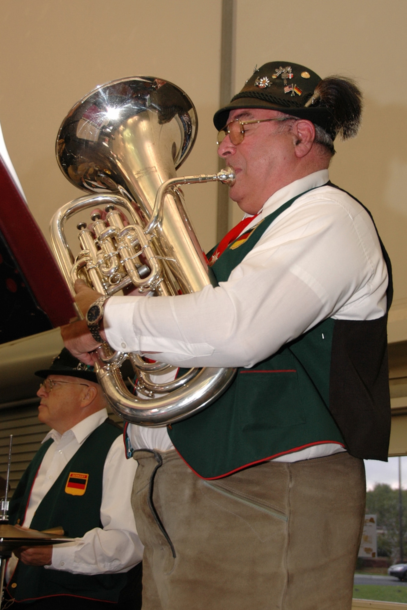 HANSCOM AFB, Mass. – Members of the Little German Band play traditional German music during the Oktoberfest festivities. The event was attended by approximately 800 people. (U.S. Air Force photo by Dennis Lewis)