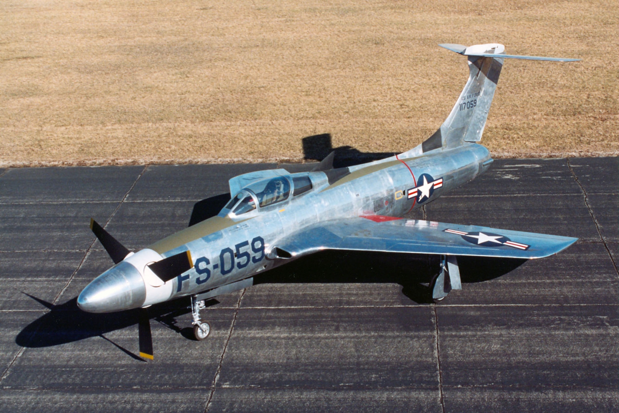 DAYTON, Ohio -- Republic XF-84H at the National Museum of the United States Air Force. (U.S. Air Force photo)