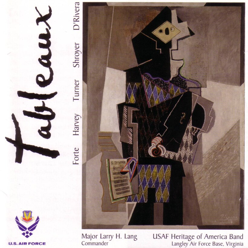 Album / CD Cover of USAF Heritage of America Band 2000 recording entitled Tableaux and featuring various chamber ensembles.