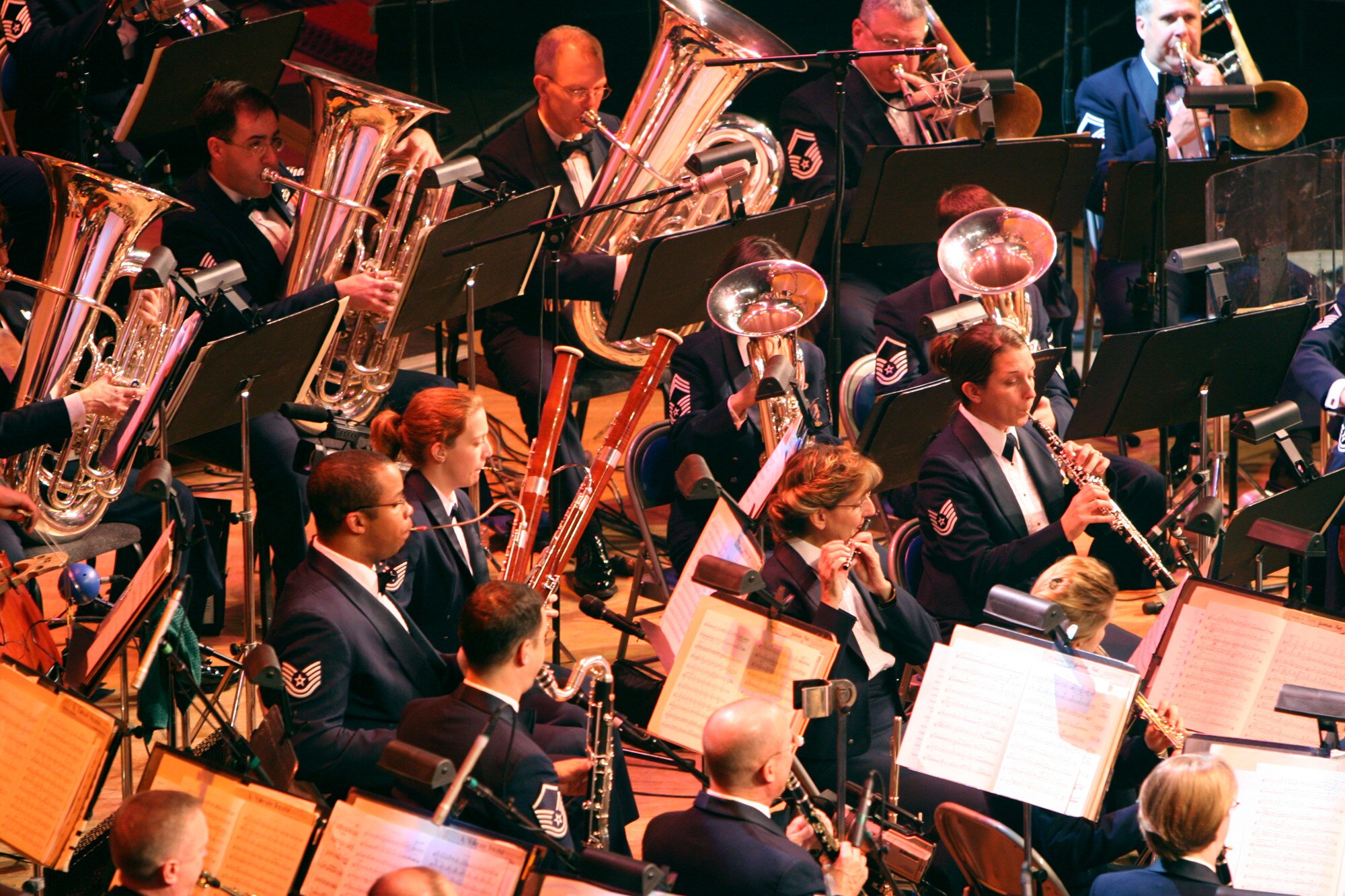 FAIRCHILD AIR FORCE BASE, Wash. -- The Air Force Band in Washington DC will perform at Ferris High School in Spokane, Wash., Oct. 29 at 7 p.m. Doors open at 6 p.m. Both the Concert Band and the Singing Sergeants will perform. The concert is free, but attendees must reserve tickets (for space assurance purposes only) through Ferris High School. Send a self-addressed, stamped envelope to Ferris High School, 3020 E. 37th Ave, Spokane, WA 99223. Label the envelope with the phrase “Band tickets.” Four tickets maximum per request. (U.S. Air Force courtesy photo)

