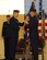 Maj. Gen. Robert B. Newman Jr., the Adjutant General of Virginia, hands the 192nd Fighter Wing guideon to Col. Jay M. Pearsall, 192nd Fighter Wing commander, during the 192nd’s unit activation ceremony at the 27th Fighter Squadron Oct. 13. The 192nd Fighter Wing is now officially integrated with the 1st Fighter Wing as an associate wing where both maintain separate administrative command, but share aircraft and equipment and work together functionally to accomplish the same mission. (U.S. Air Force photo/Master Sgt. Carlos J. Claudio)