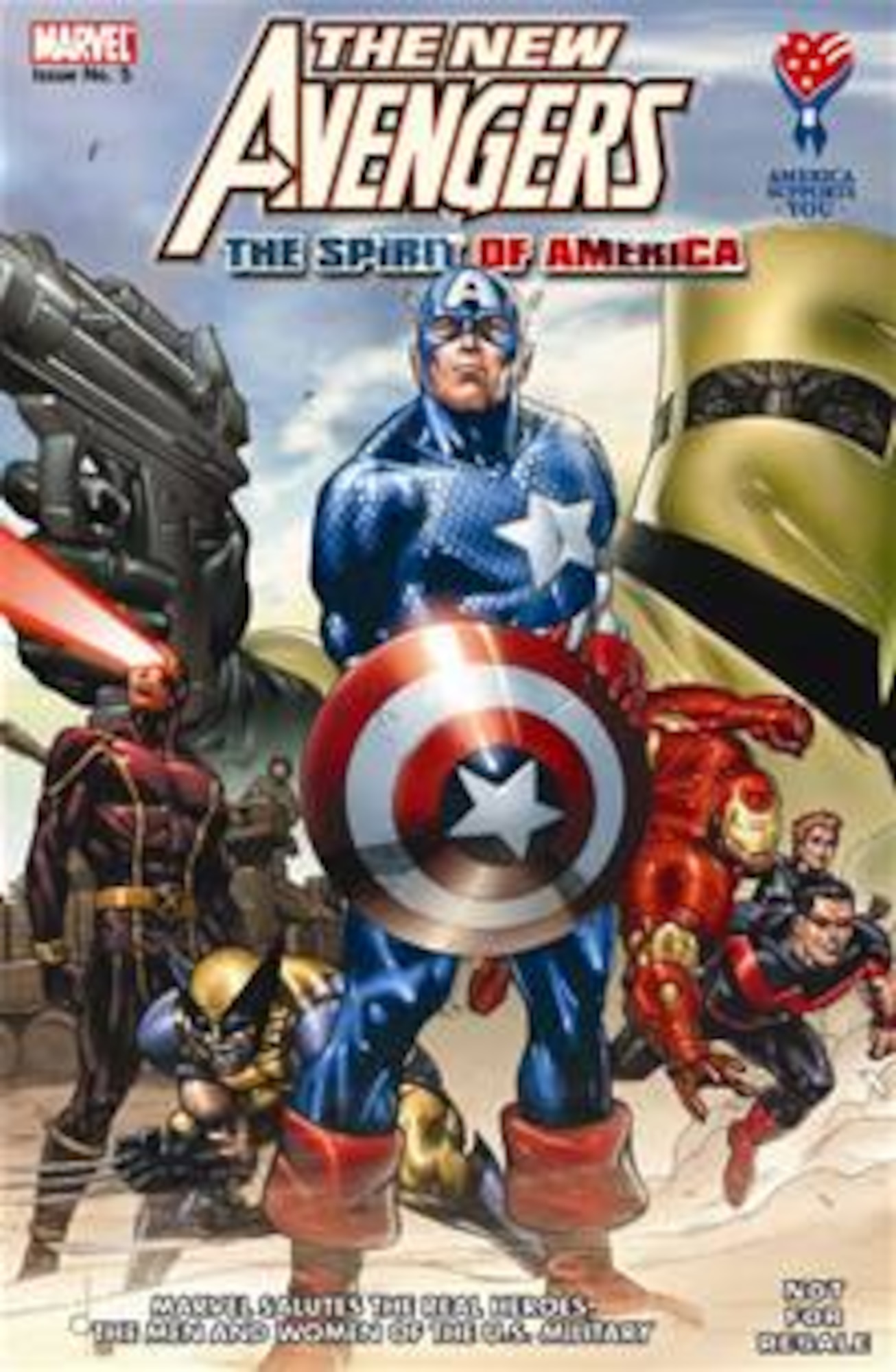 MOUNTAIN HOME AIR FORCE BASE, Idaho -- “The Spirit of America,” the fifth installment in AAFES/Marvel military-only comic book series that began with “The New Avengers” in April 2005, tells the story of insurgents who attempt to infiltrate Los Angeles Air Force Base. 