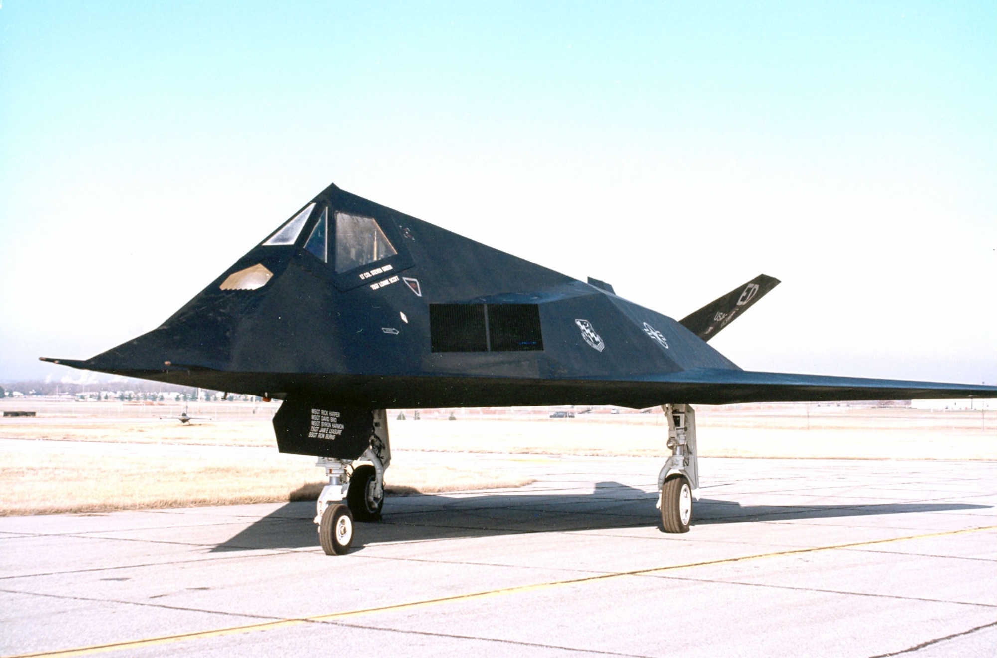 DAYTON, Ohio -- Lockheed F-117A Nighthawk at the National Museum of the United States Air Force. (U.S. Air Force photo)