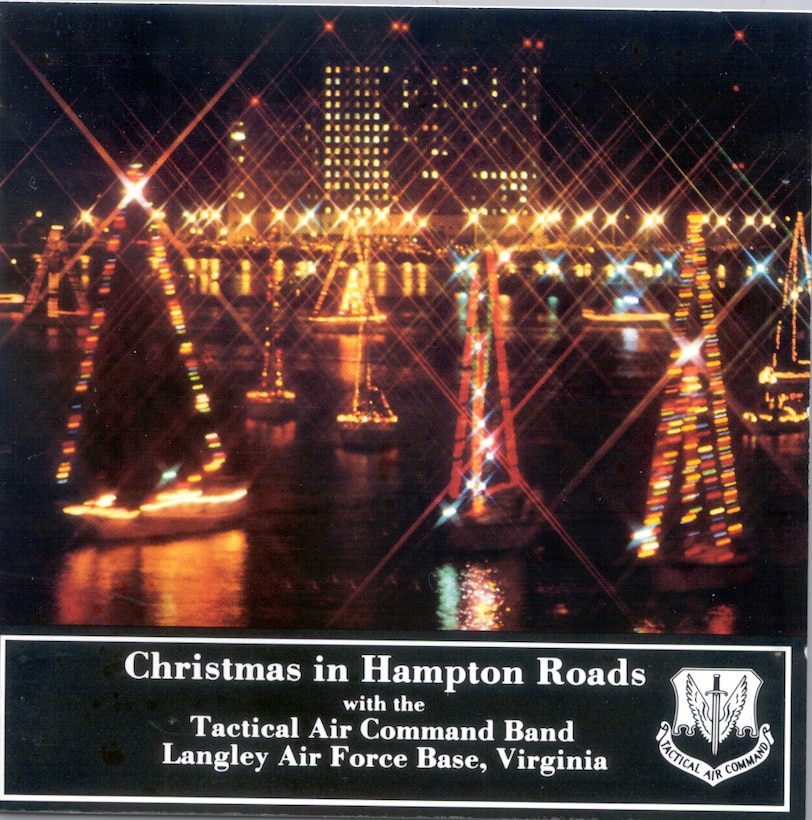 Album / CD Cover of USAF Heritage of America Band 1989 recording entitled Christmas in Hampton Roads.