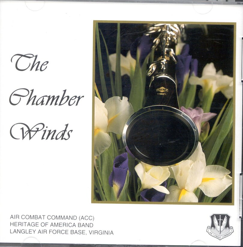 Album / CD Cover of USAF Heritage of America Band 1993 recording entitled The Chamber Winds and featuring the Chamber Winds.