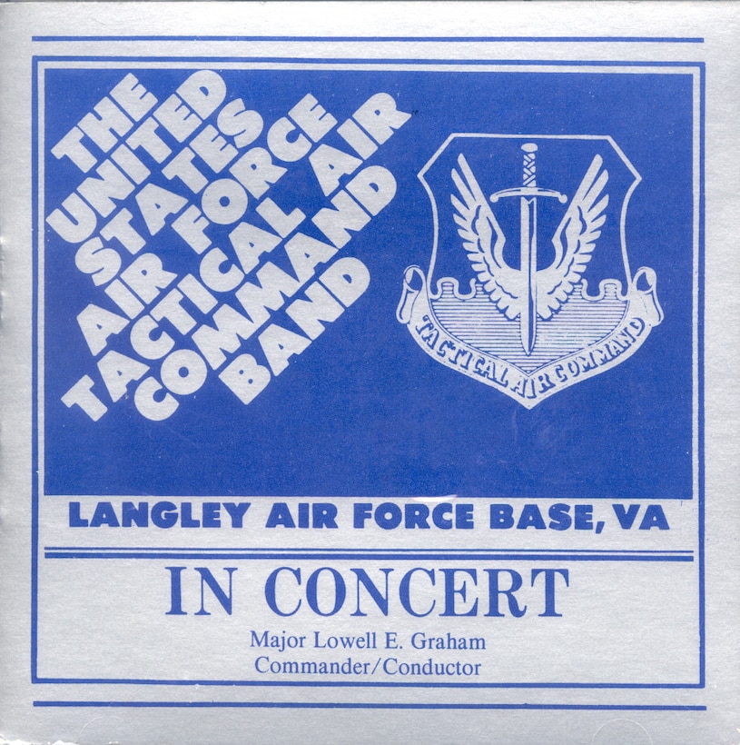 Album / CD Cover of USAF Heritage of America Band 1989 recording entitled In Concert and featuring the concert band.