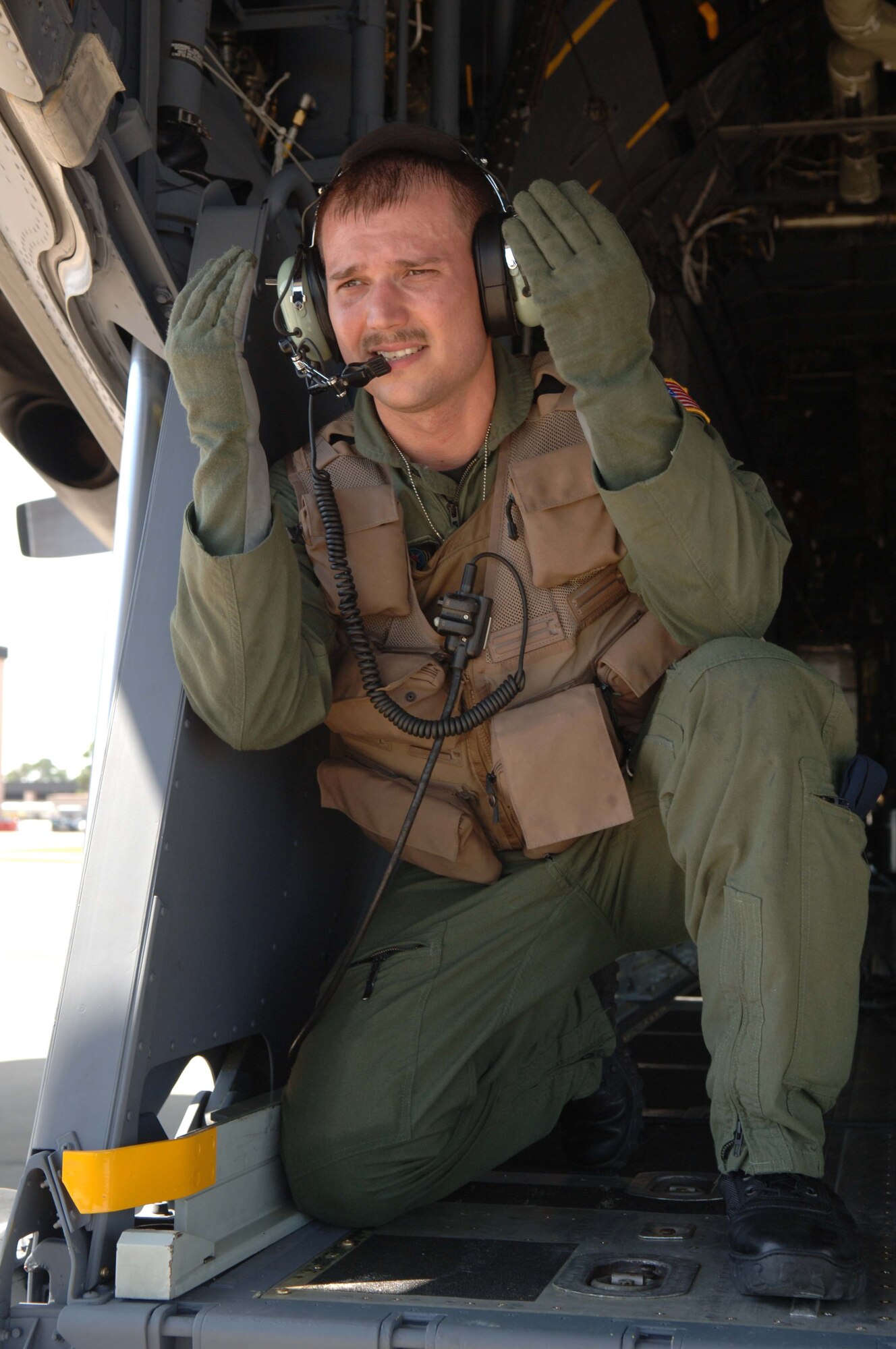 Staff Sgt. Kenneth Webb, 15th Special Operations Squadron loadmaster, is featured in the second volume of the Air Force Chief of Staff's "Portraits in Courage" book. While returning from a mission in Iraq, a fire broke out in the cargo compartment of Sergeant Webb's C-130 with 30 passengers aboard. He reacted quickly to revive two uncounscious passengeres and save the lives of the rest of those around him. He is one of 13 Airmen featured in the book.
