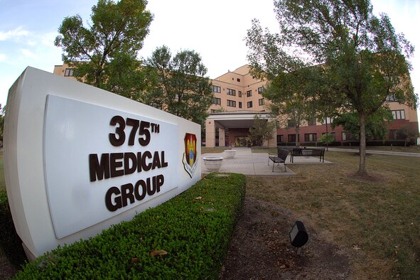 The entrance to the 375th Medical Group. The group is currently undergoing many customer-oriented changes.
