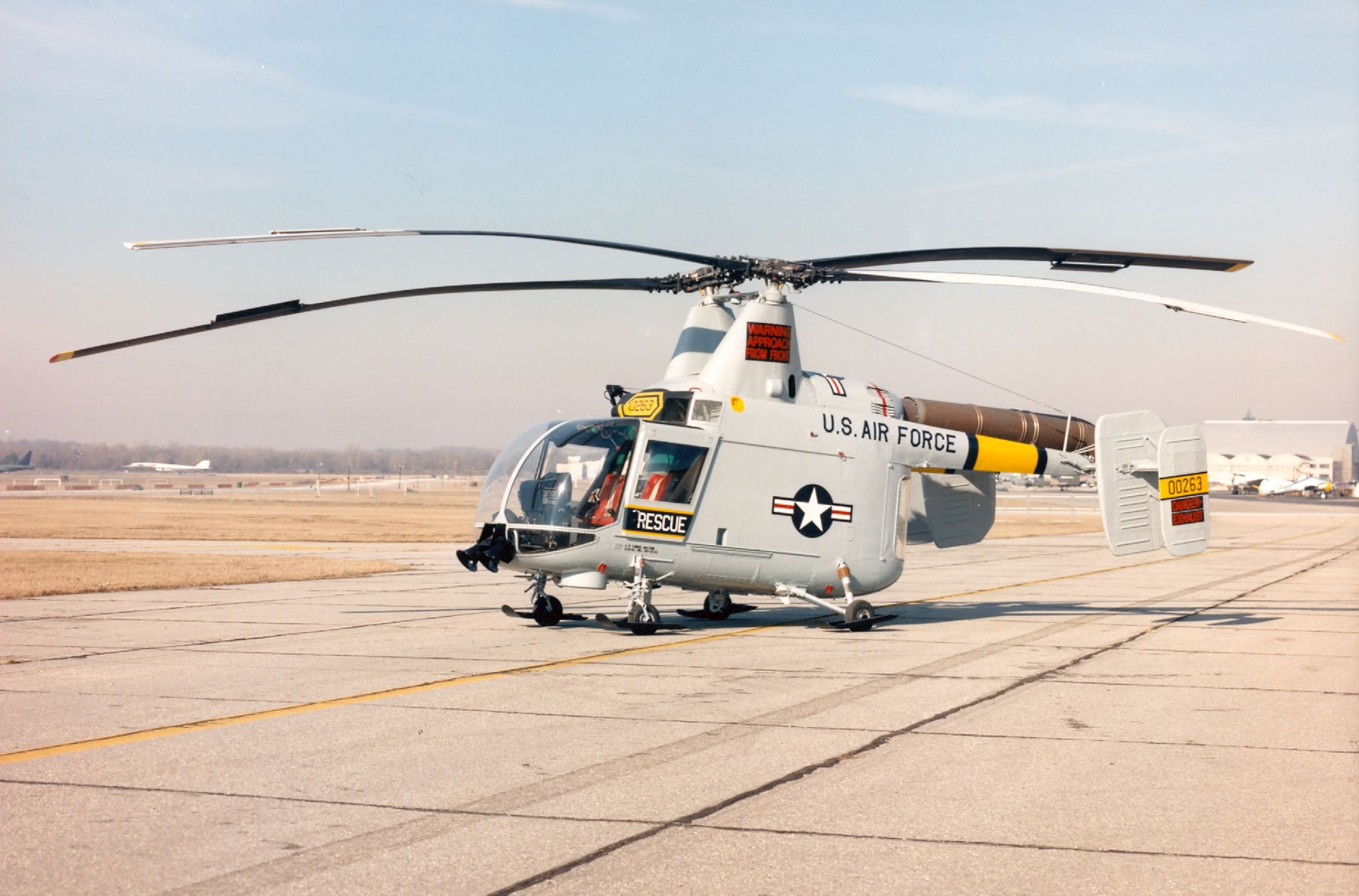 DAYTON, Ohio -- Kaman HH-43B Huskie at the National Museum of the United States Air Force. (U.S. Air Force photo)