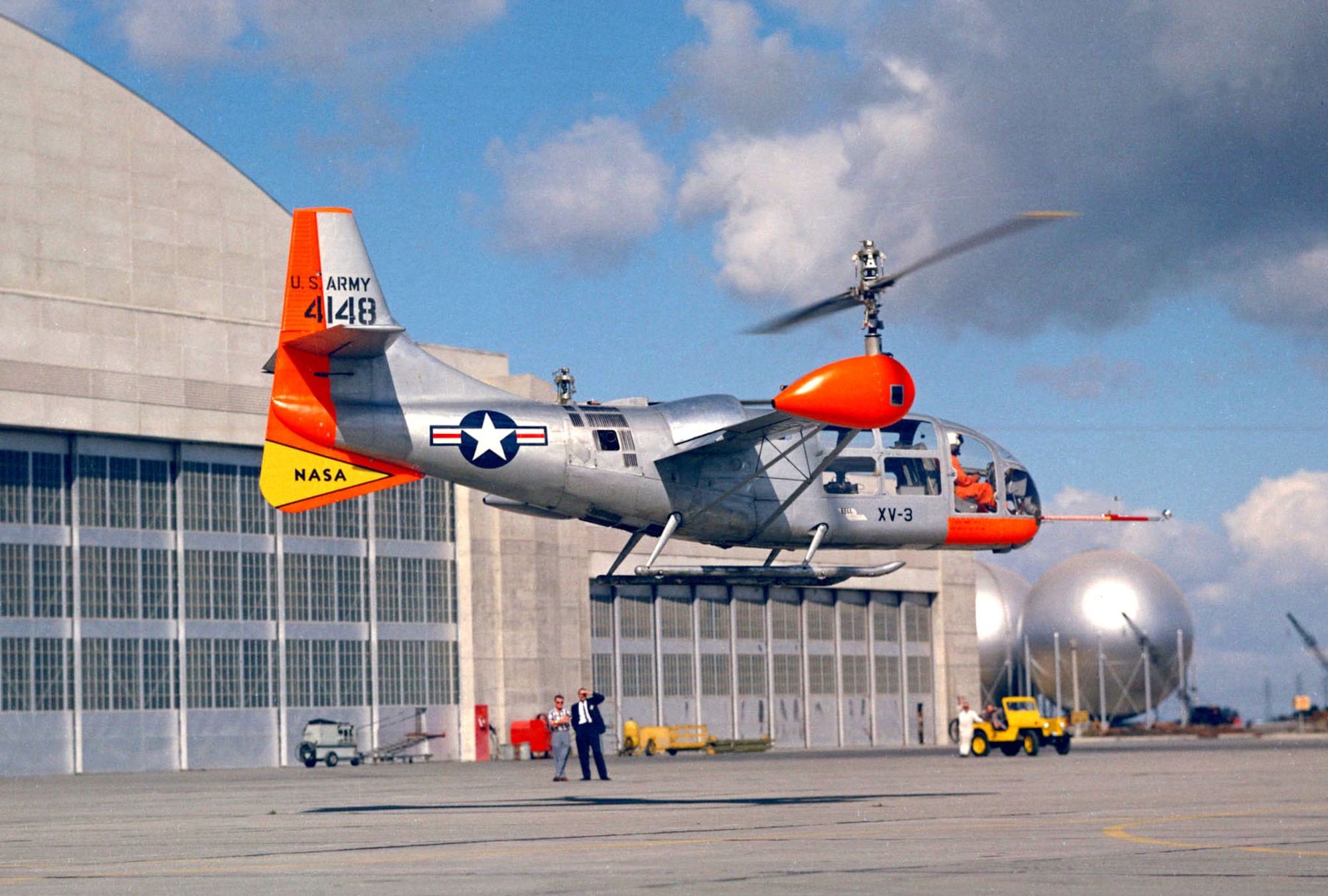Bell Helicopter XV-3 taking off. (Photo courtesy of NASA)